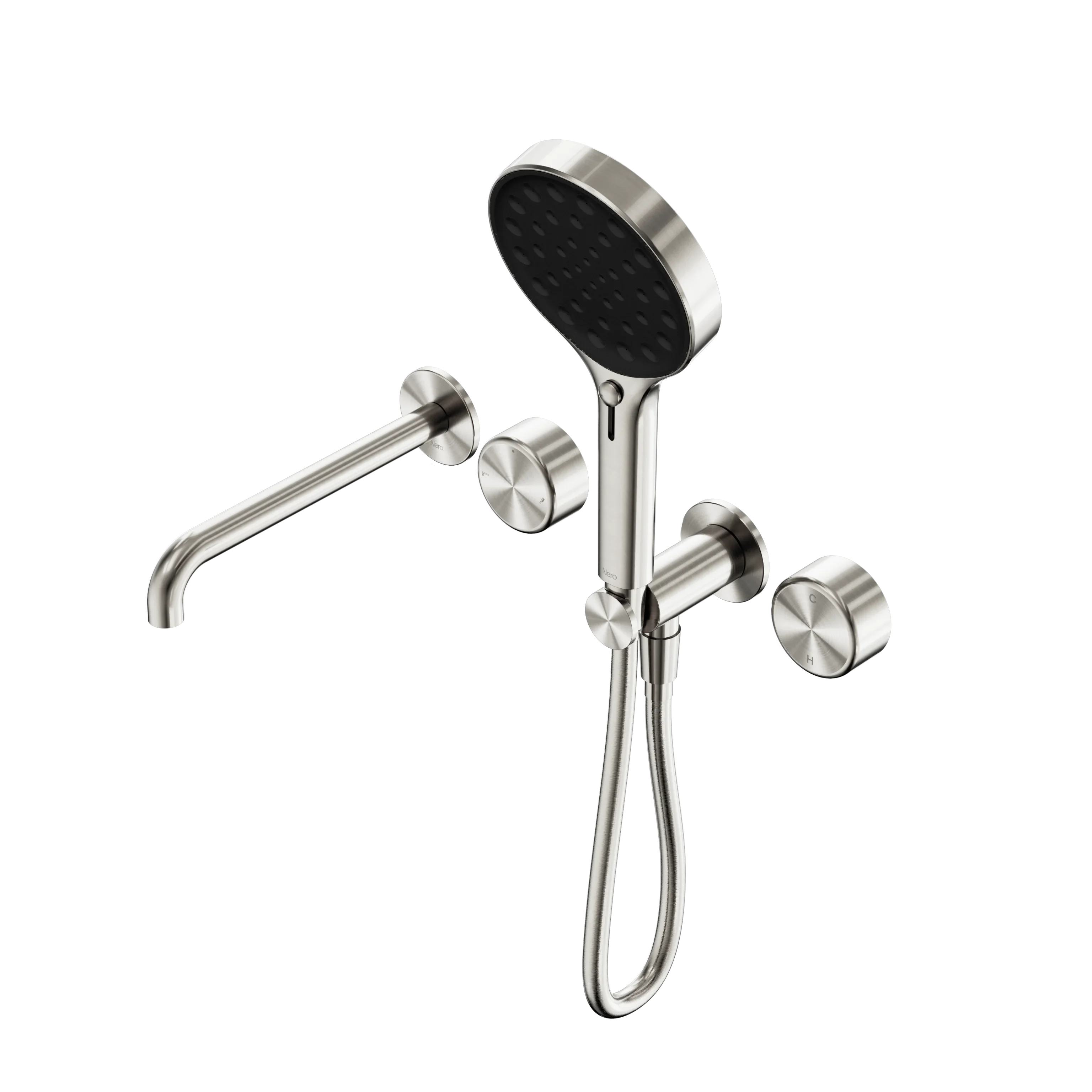 Nero Serenity Progressive Shower System With Spout With Metal Handle And Serenity Hand Shower