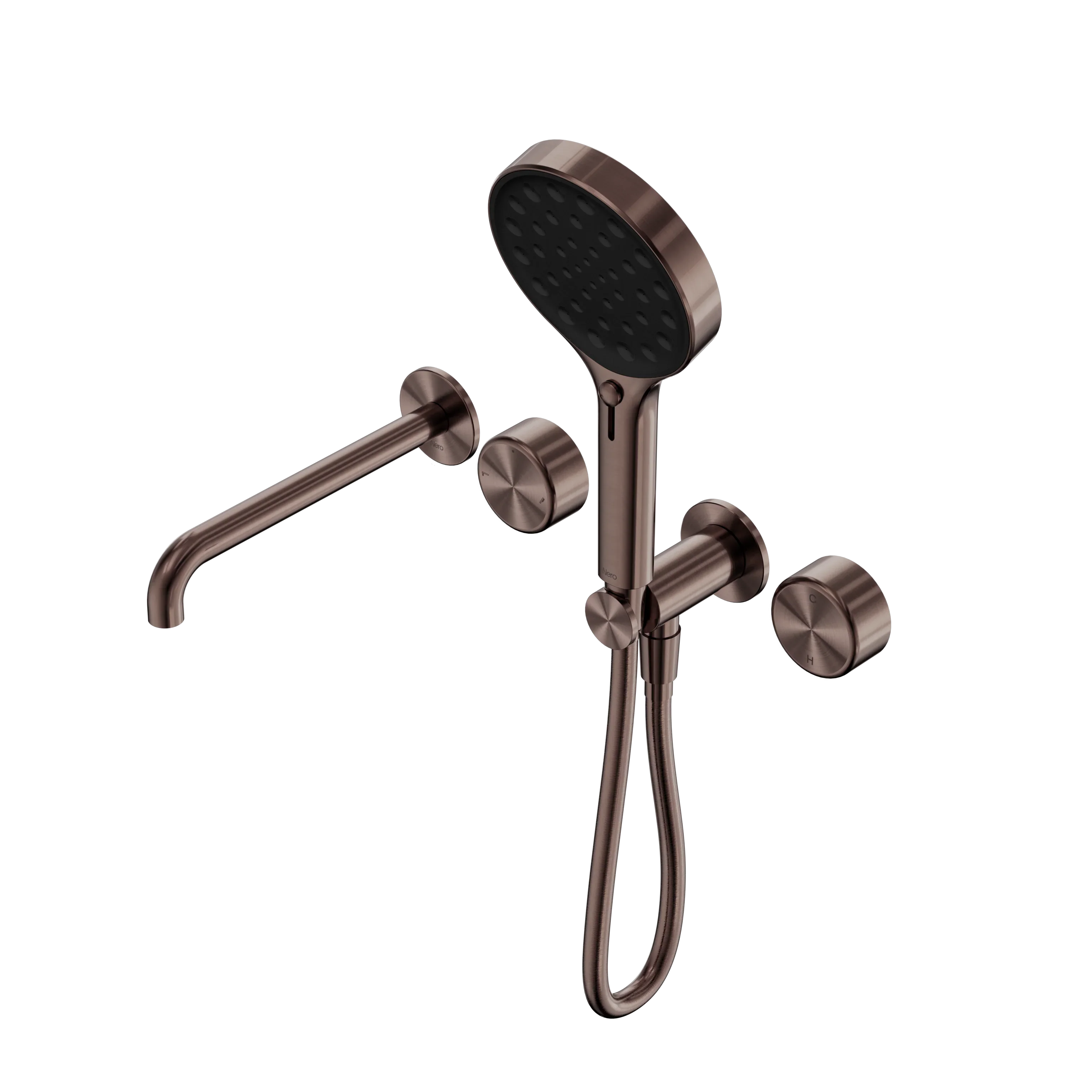 Nero Serenity Progressive Shower System With Spout With Metal Handle And Serenity Hand Shower