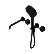 Nero Serenity Progressive Shower System With Spout With Metal Handle And Serenity Hand Shower, Matte Black