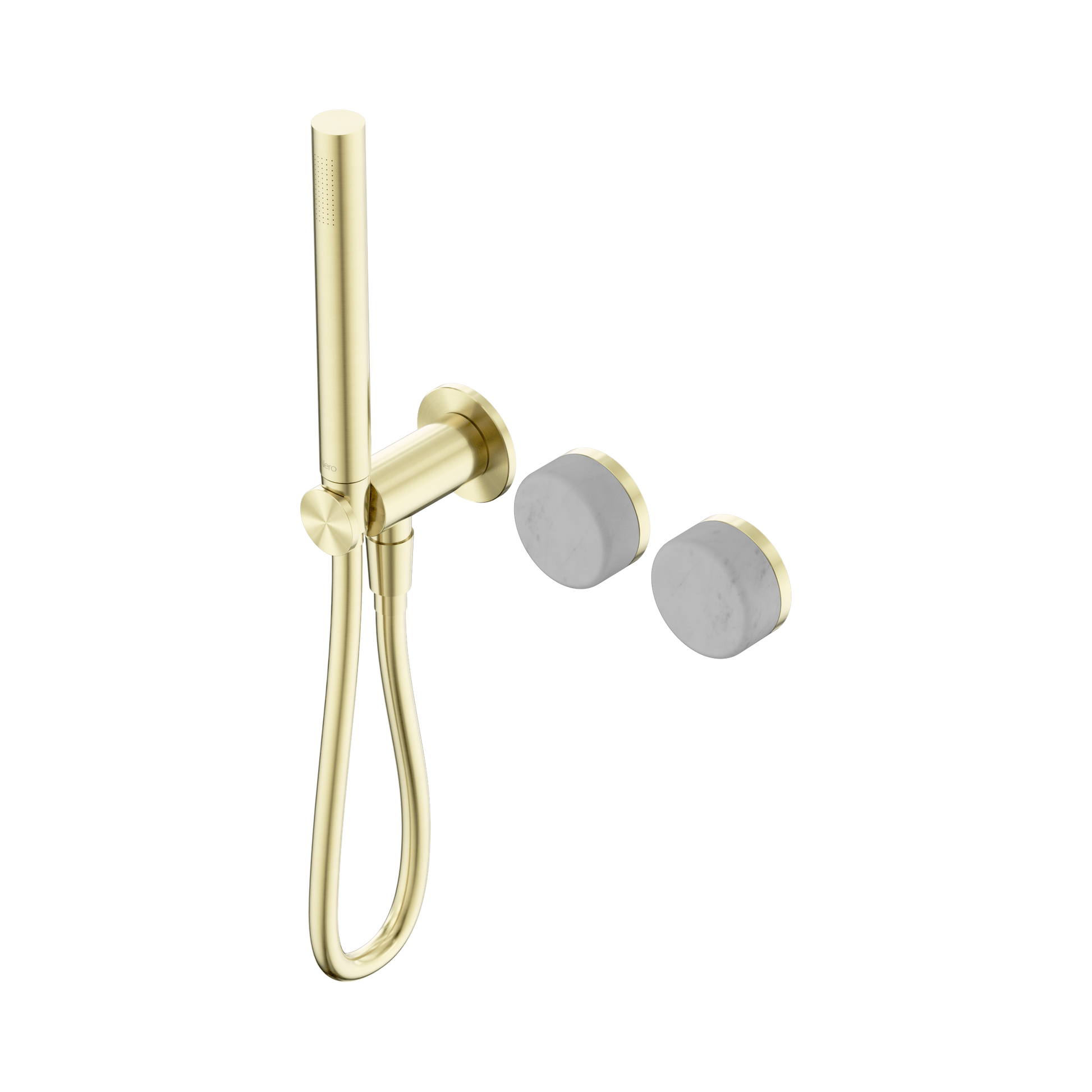 Nero Serenity Progressive Shower System With Carrara Handle And Slim Shower, Brushed Gold