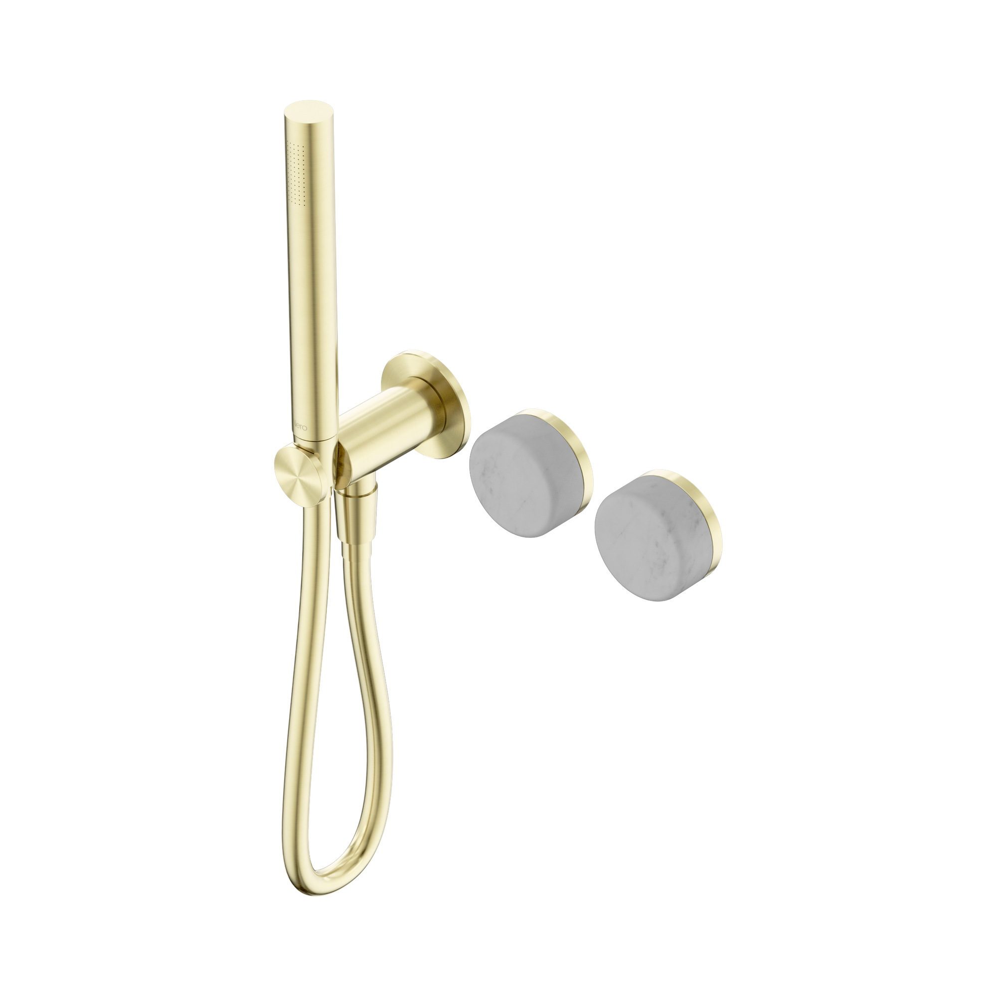 Nero Serenity Progressive Shower System With Carrara Handle And Slim Shower, Brushed Gold