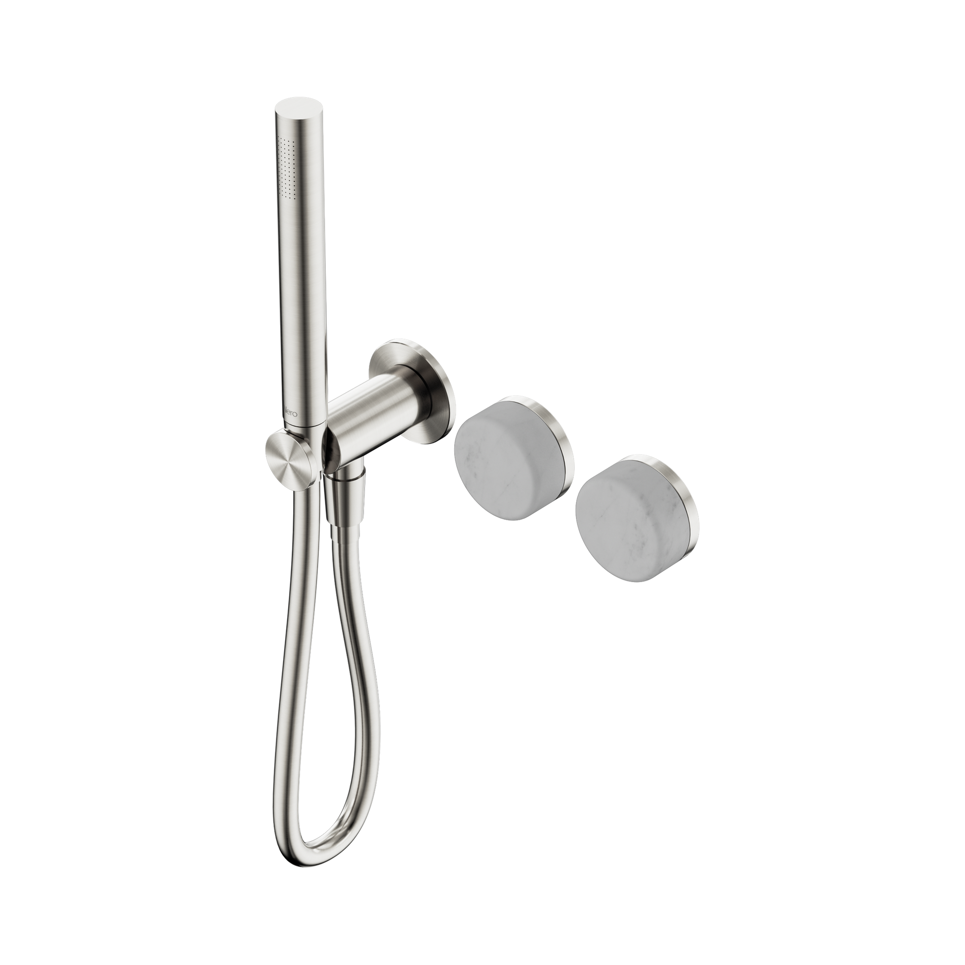 Nero Serenity Progressive Shower System With Carrara Handle And Slim Shower, Brushed Nickel
