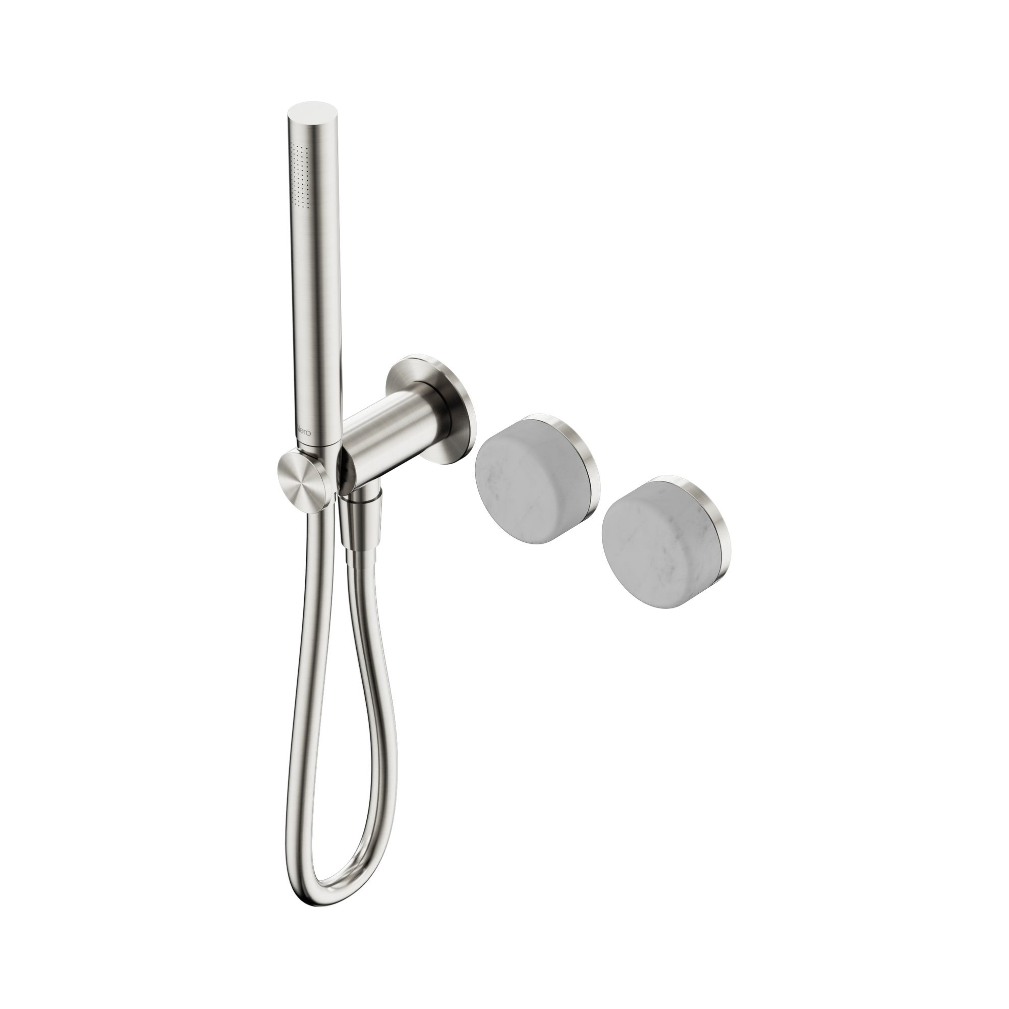 Nero Serenity Progressive Shower System With Carrara Handle And Slim Shower, Brushed Nickel