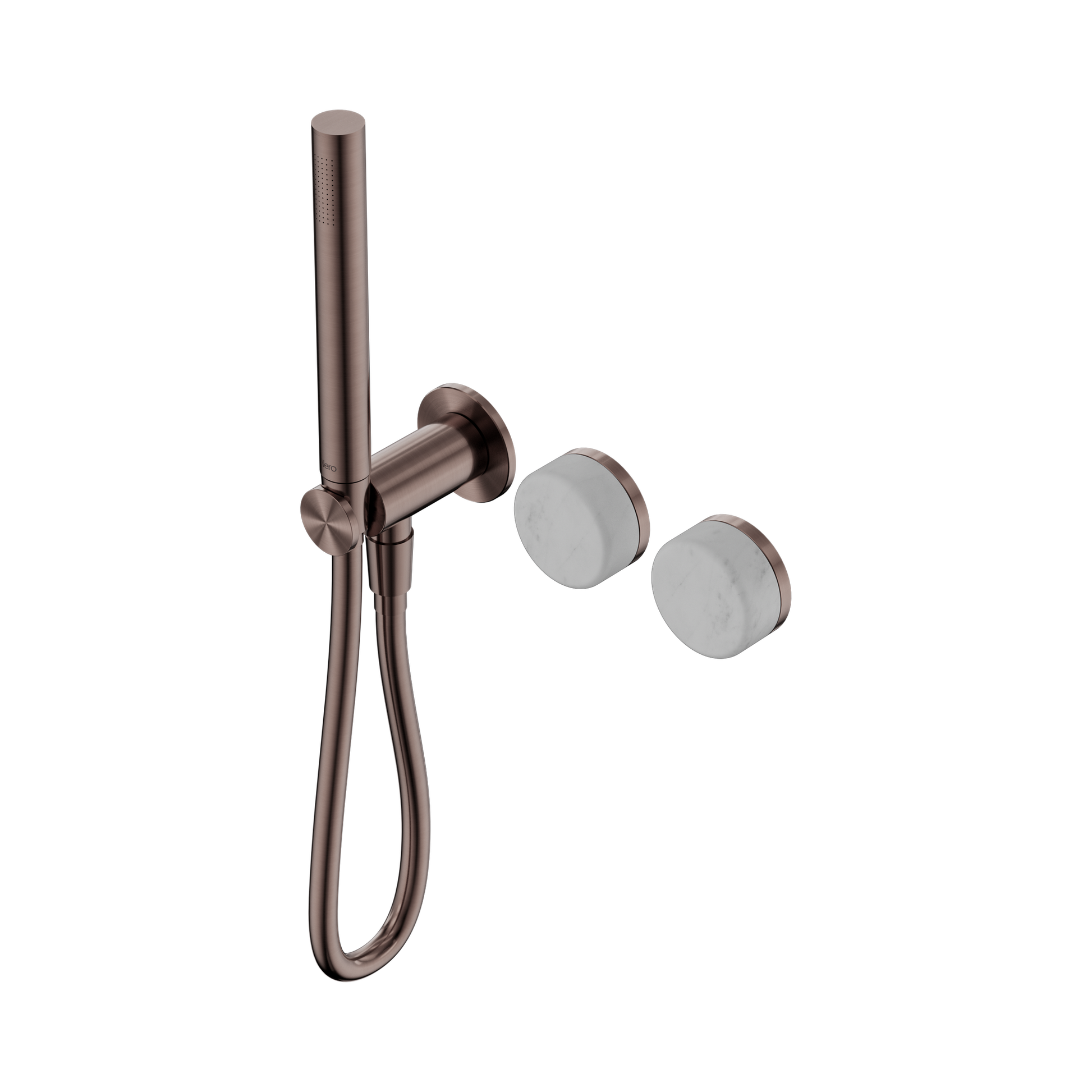 Nero Serenity Progressive Shower System With Carrara Handle And Slim Shower, Brushed Bronze