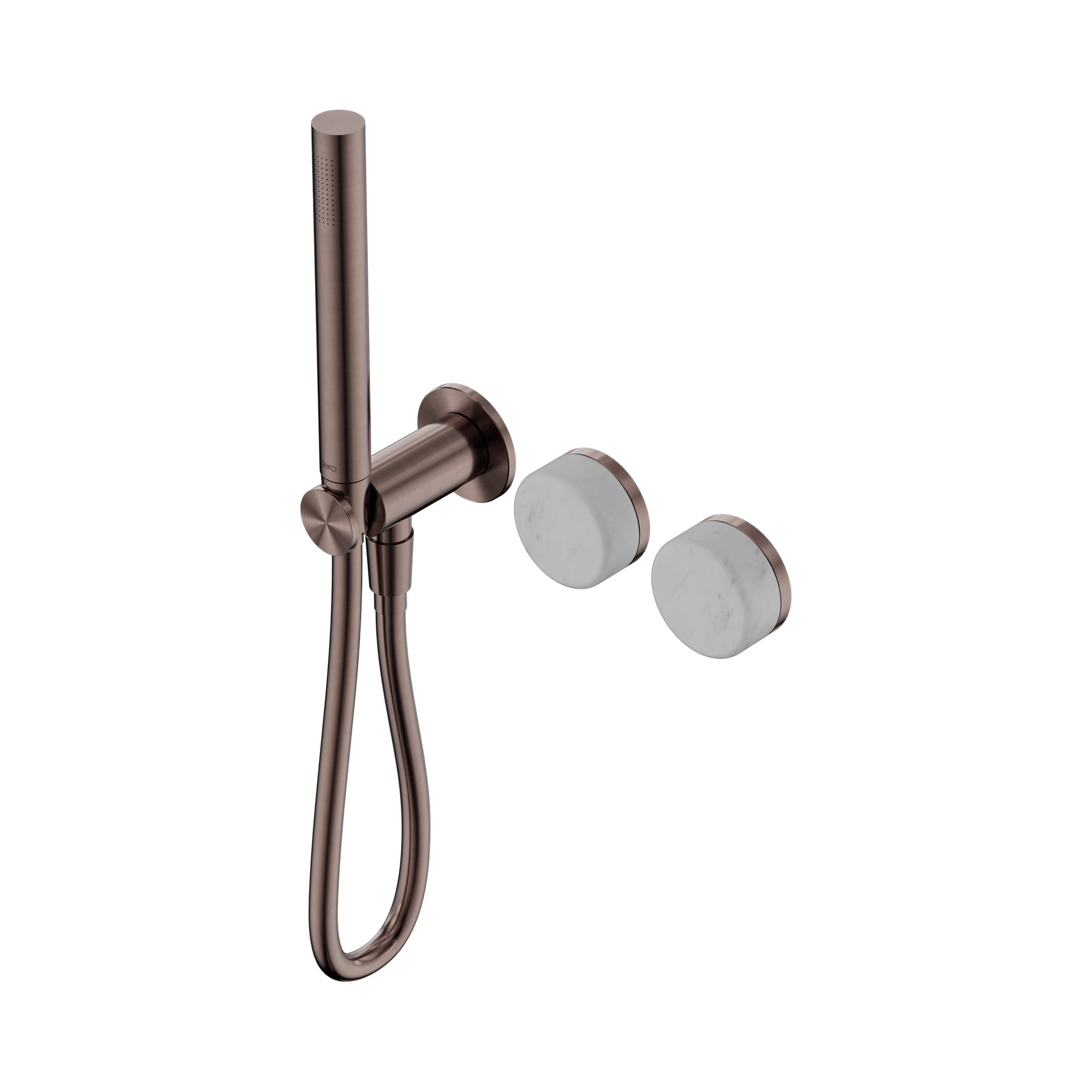Nero Serenity Progressive Shower System With Carrara Handle And Slim Shower, Brushed Bronze