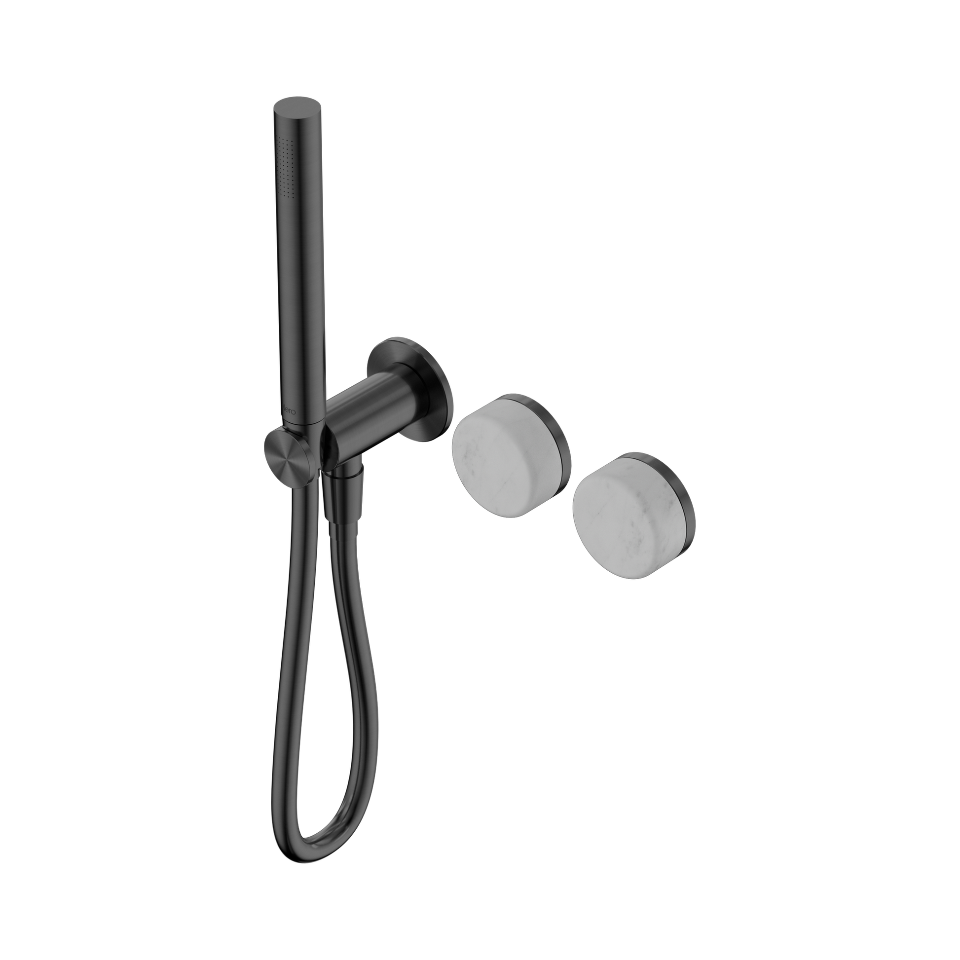 Nero Serenity Progressive Shower System With Carrara Handle And Slim Shower, Gun Metal