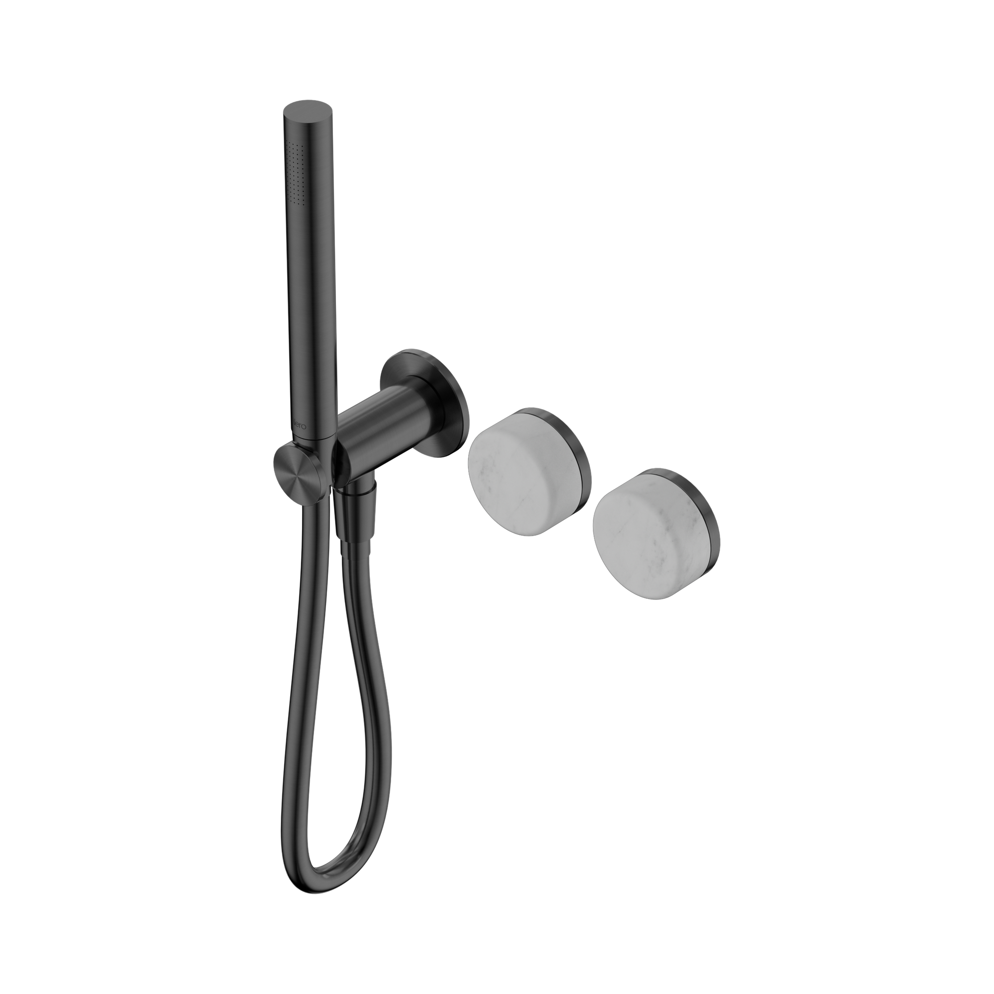Nero Serenity Progressive Shower System With Carrara Handle And Slim Shower, Gun Metal