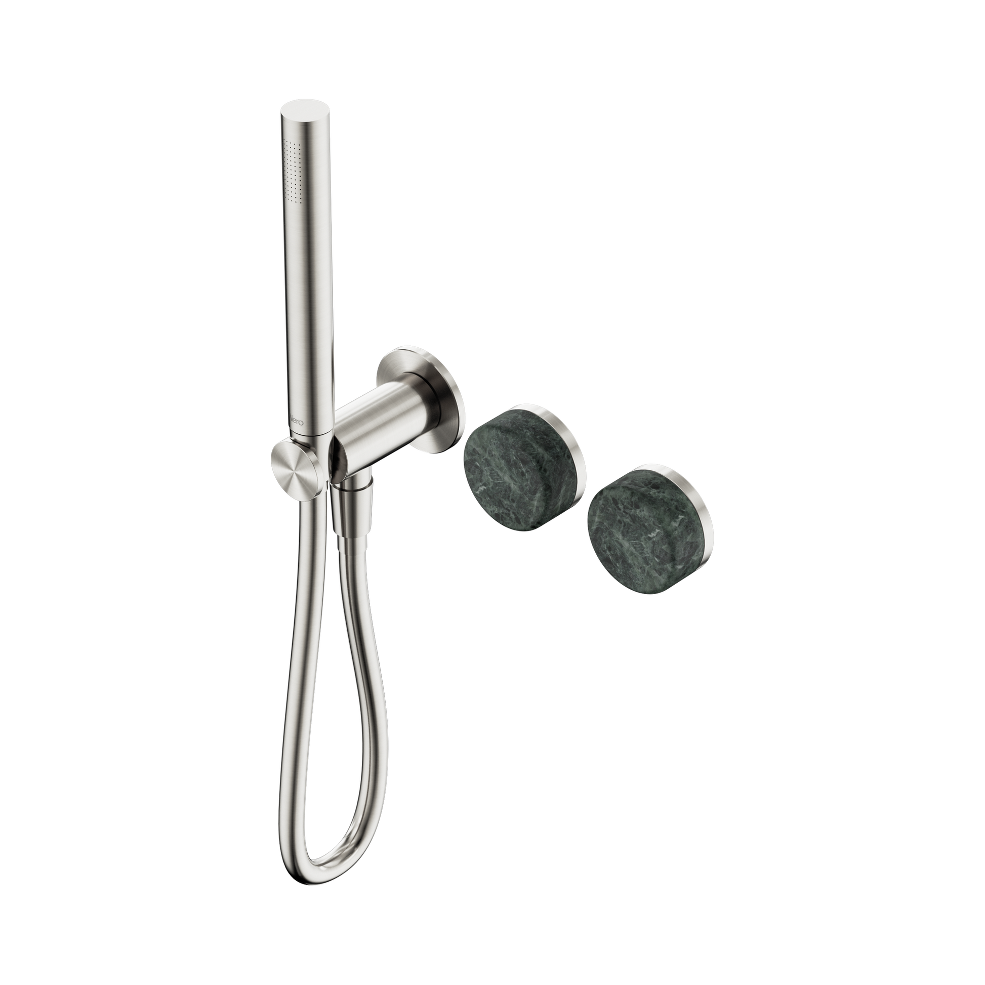 Nero Serenity Progressive Shower System With Verde Alpi Handle And Slim Shower, Brushed Nickel