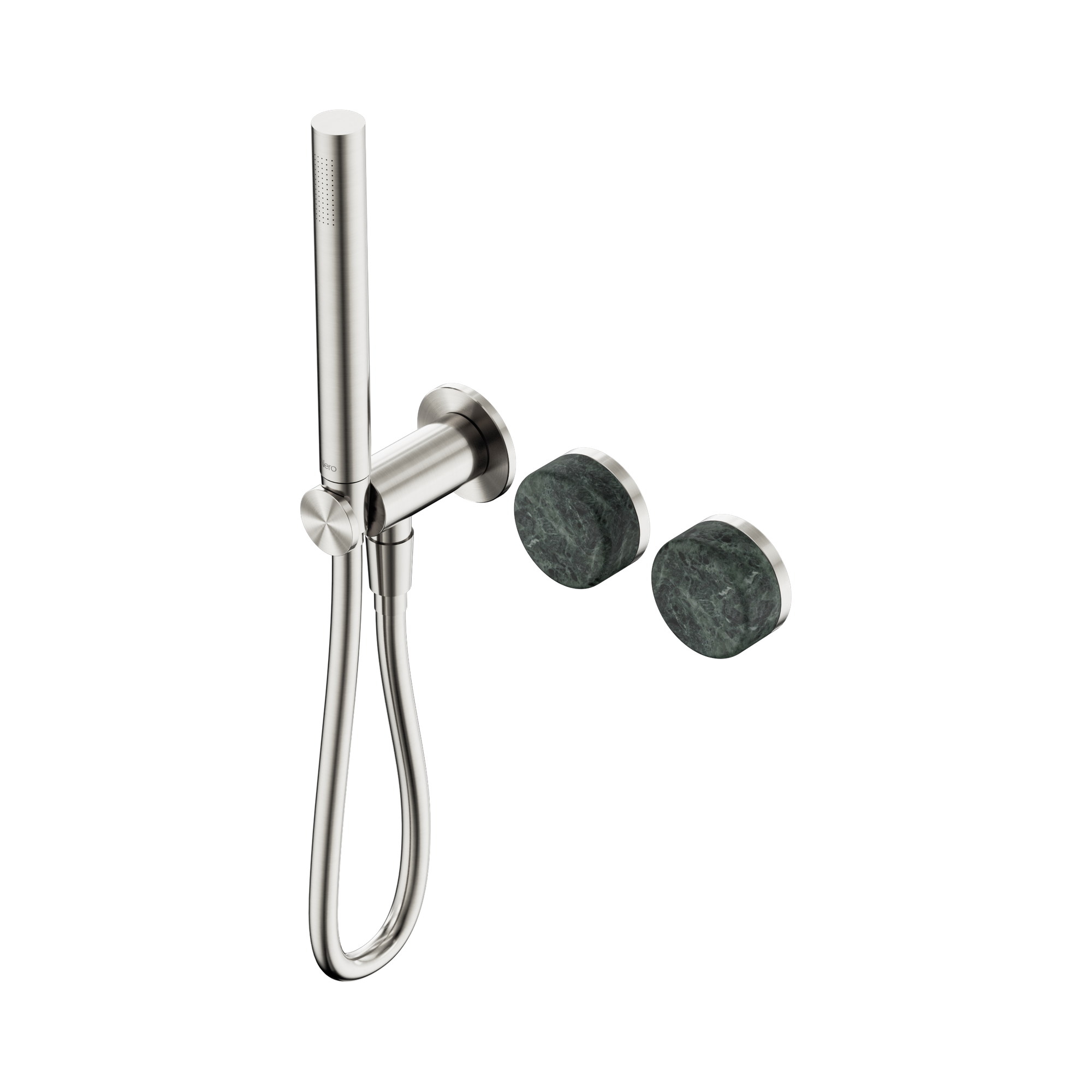 Nero Serenity Progressive Shower System With Verde Alpi Handle And Slim Shower, Brushed Nickel