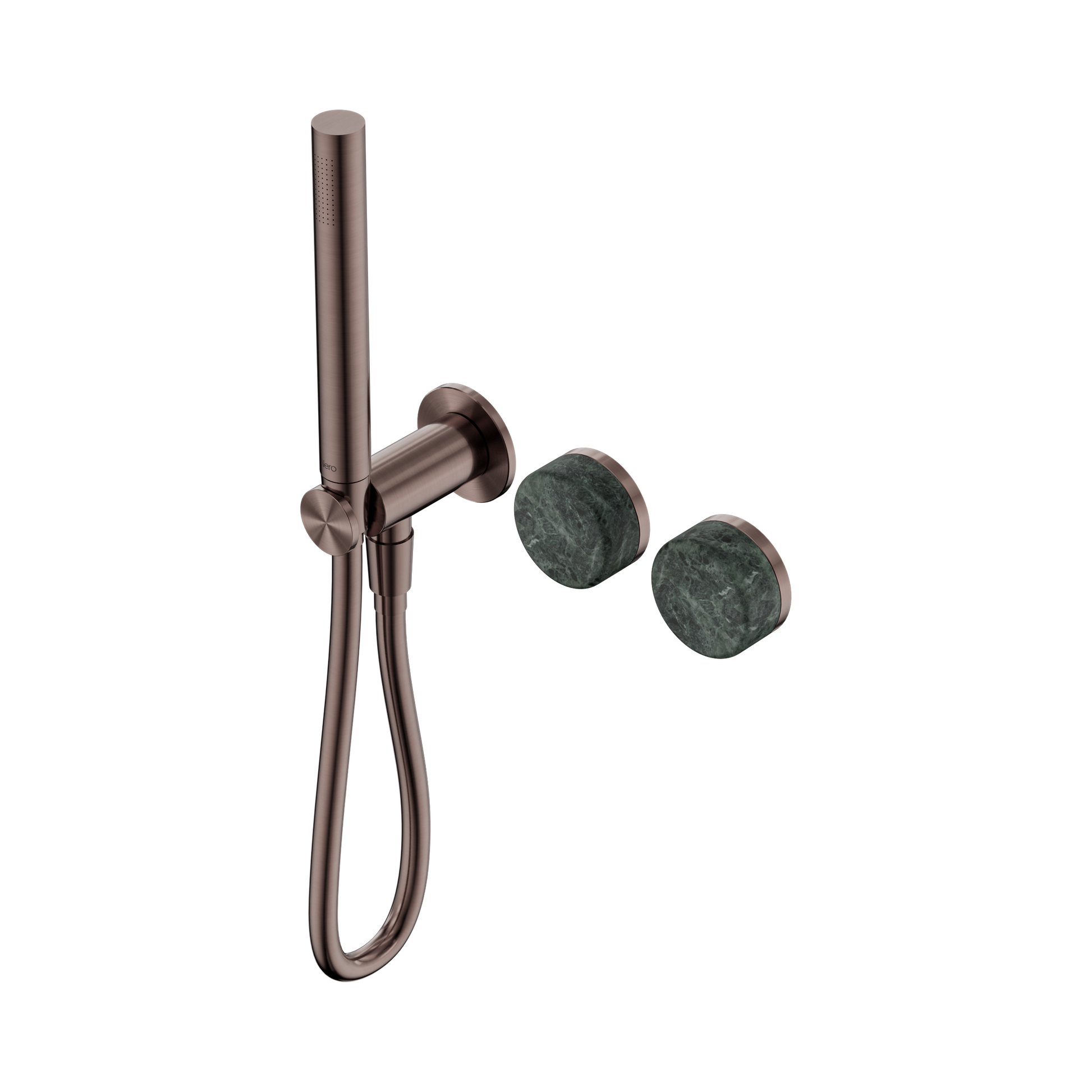 Nero Serenity Progressive Shower System With Verde Alpi Handle And Slim Shower, Brushed Bronze
