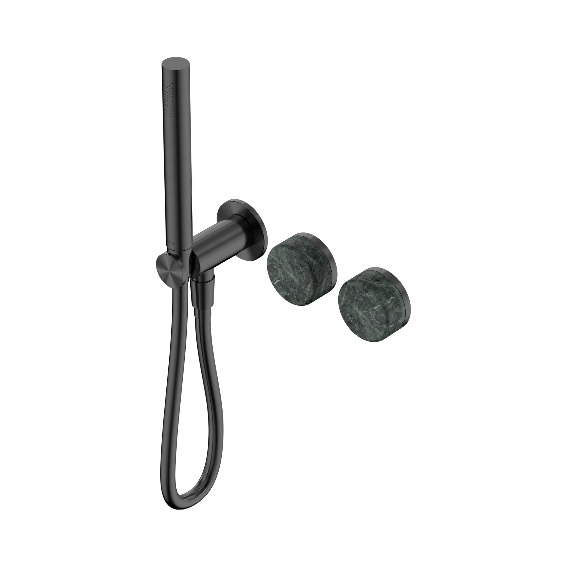 Nero Serenity Progressive Shower System With Verde Alpi Handle And Slim Shower, Gun Metal