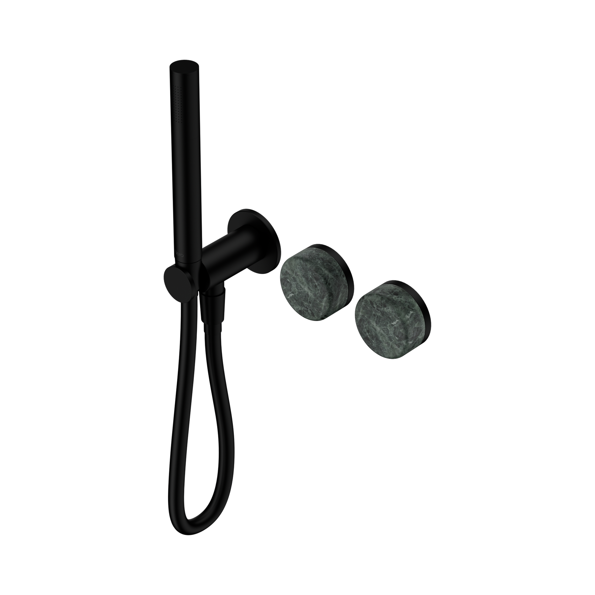 Nero Serenity Progressive Shower System With Verde Alpi Handle And Slim Shower, Matte Black