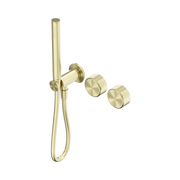 Nero Serenity Progressive Shower System With Metal Handle And Slim Shower, Brushed Gold
