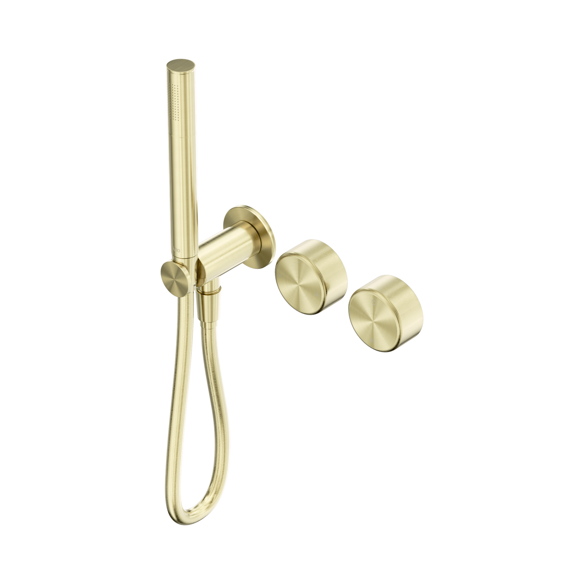 Nero Serenity Progressive Shower System With Metal Handle And Slim Shower, Brushed Gold