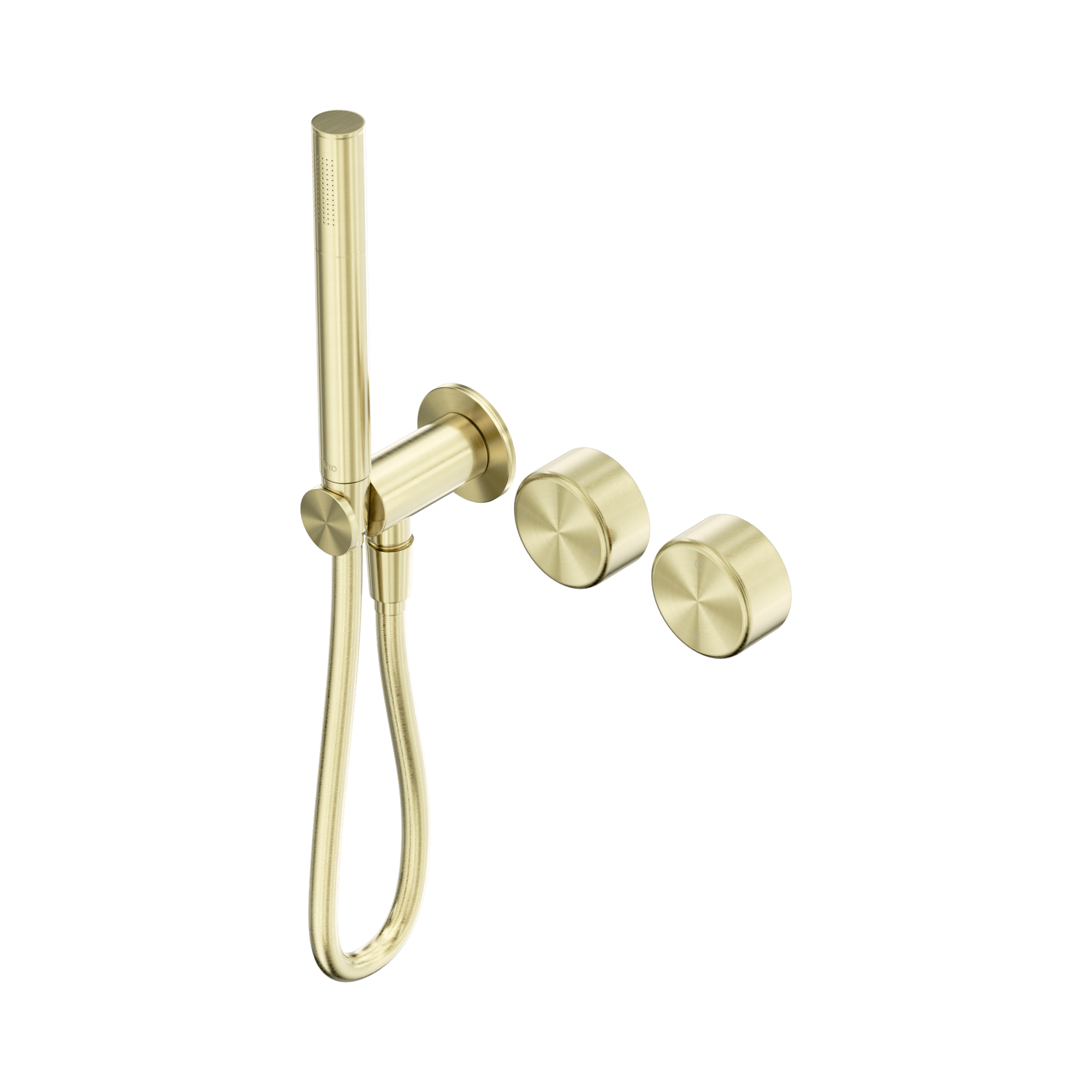 Nero Serenity Progressive Shower System With Metal Handle And Slim Shower, Brushed Gold
