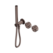 Nero Serenity Progressive Shower System With Metal Handle And Slim Shower, Brushed Bronze