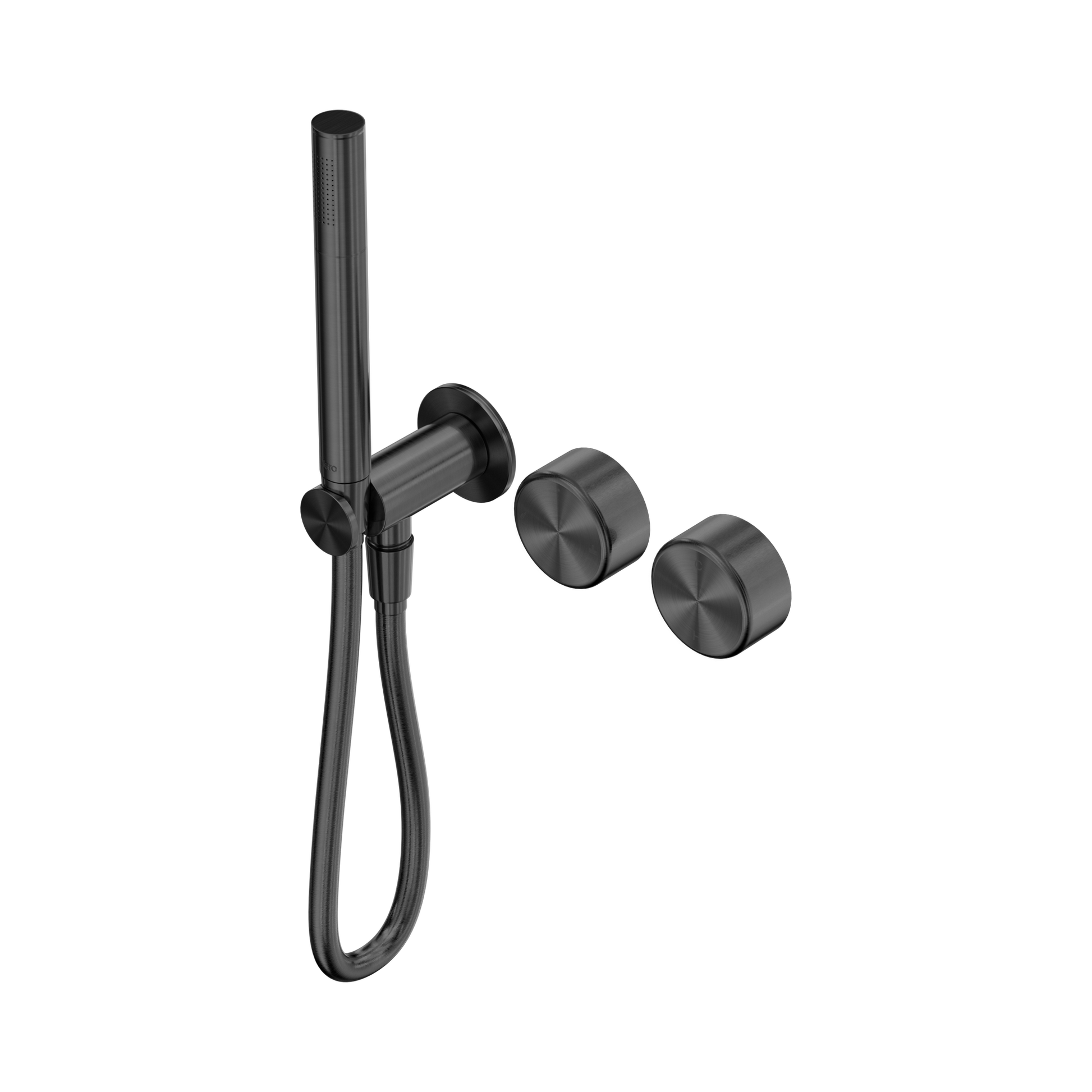 Nero Serenity Progressive Shower System With Metal Handle And Slim Shower, Gun Metal