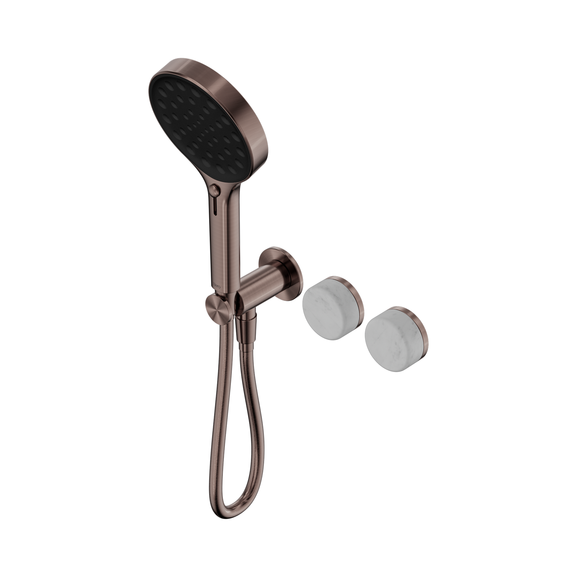 Nero Serenity Progressive Shower System With Carrara Handle And Serenity Hand Shower, Brushed Bronze