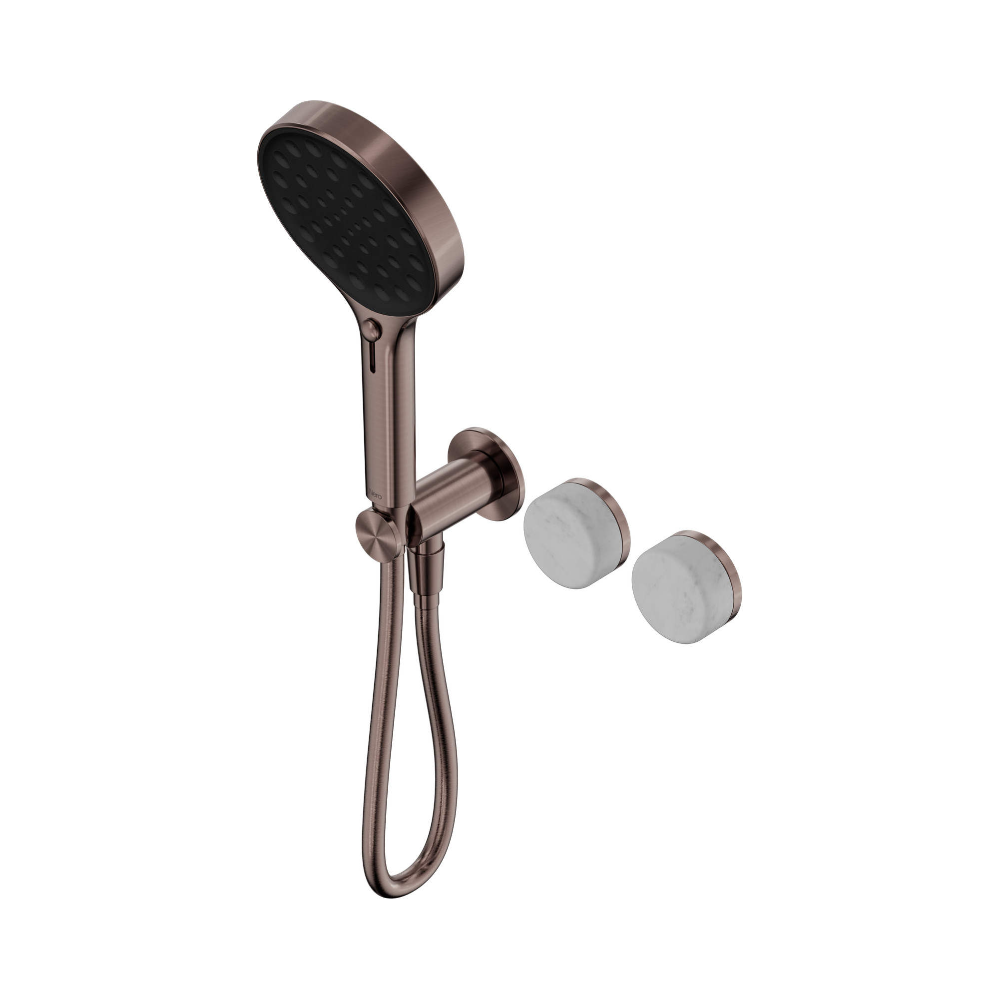 Nero Serenity Progressive Shower System With Carrara Handle And Serenity Hand Shower, Brushed Bronze