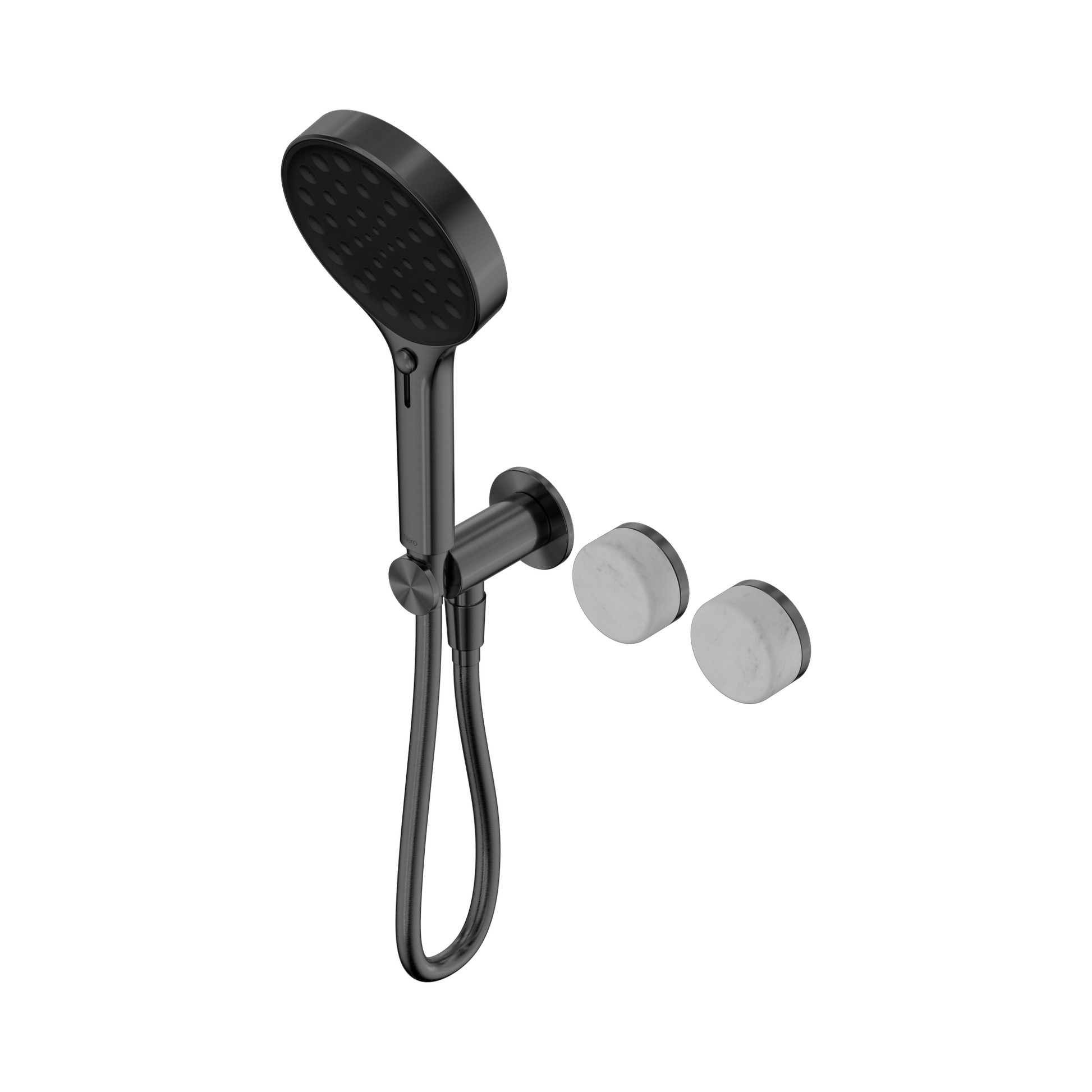 Nero Serenity Progressive Shower System With Carrara Handle And Serenity Hand Shower, Gun Metal