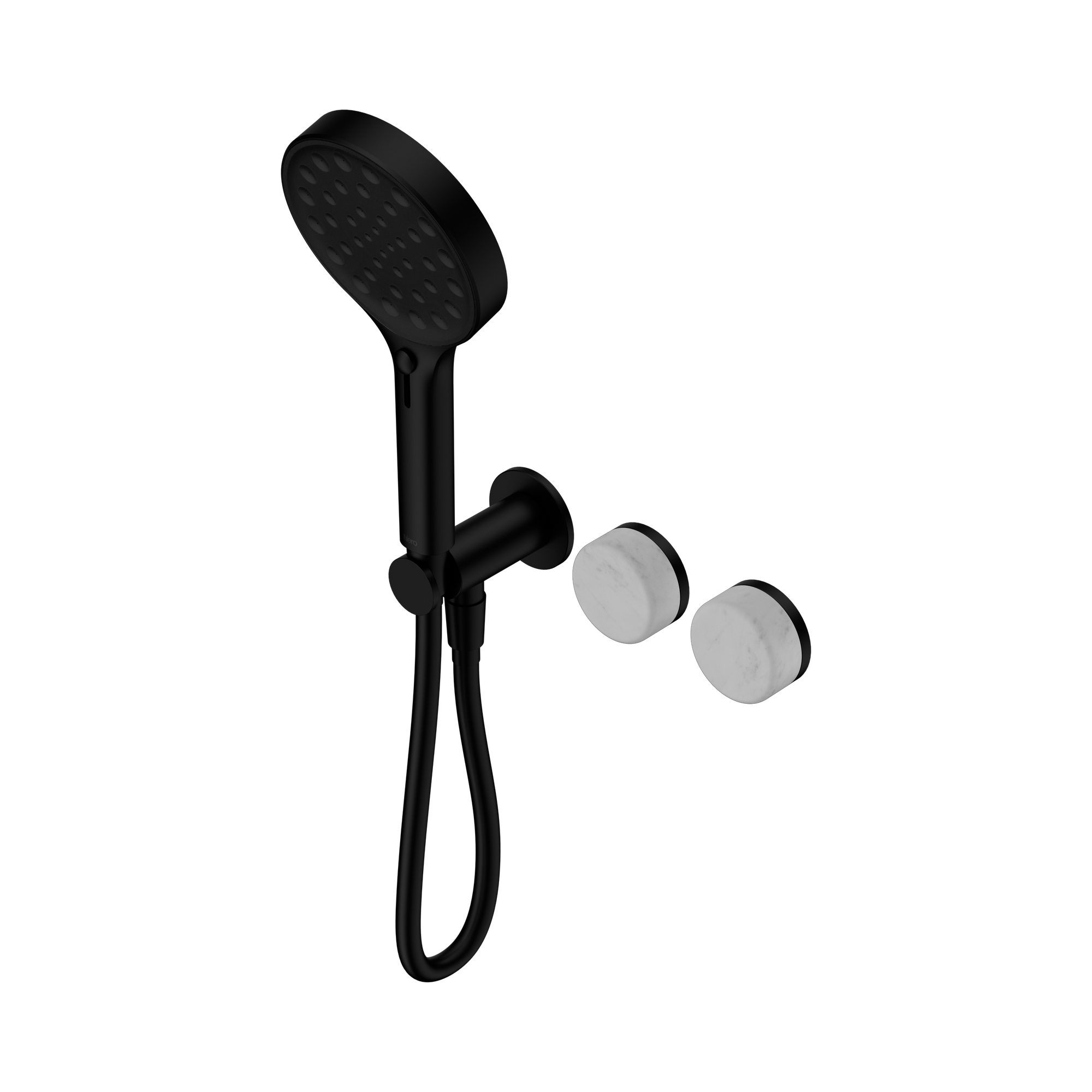 Nero Serenity Progressive Shower System With Carrara Handle And Serenity Hand Shower, Matte Black