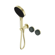 Nero Serenity Progressive Shower System With Verde Alpi Handle And Serenity Hand Shower, Brushed Gold
