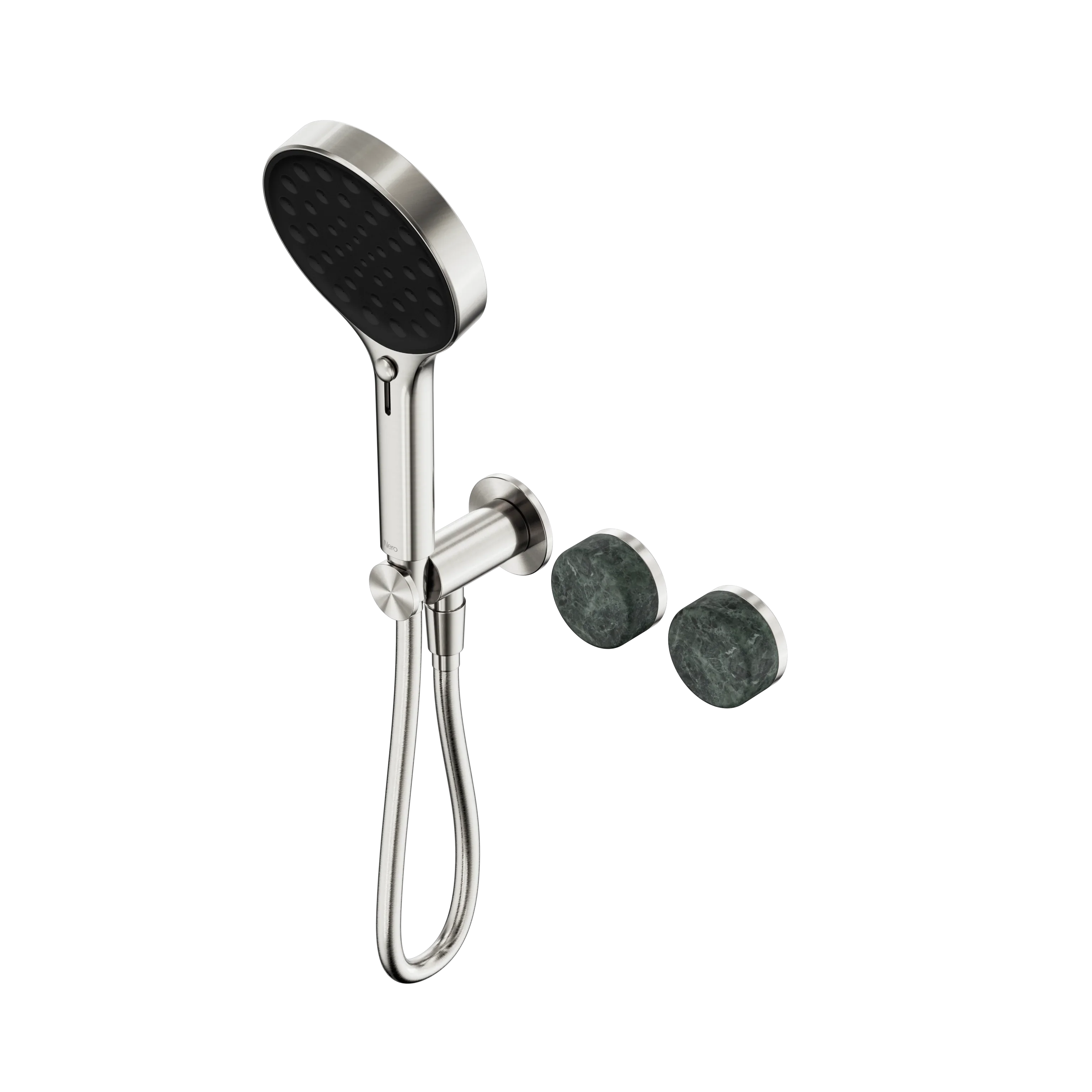 Nero Serenity Progressive Shower System With Verde Alpi Handle And Serenity Hand Shower