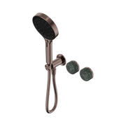 Nero Serenity Progressive Shower System With Verde Alpi Handle And Serenity Hand Shower, Brushed Bronze