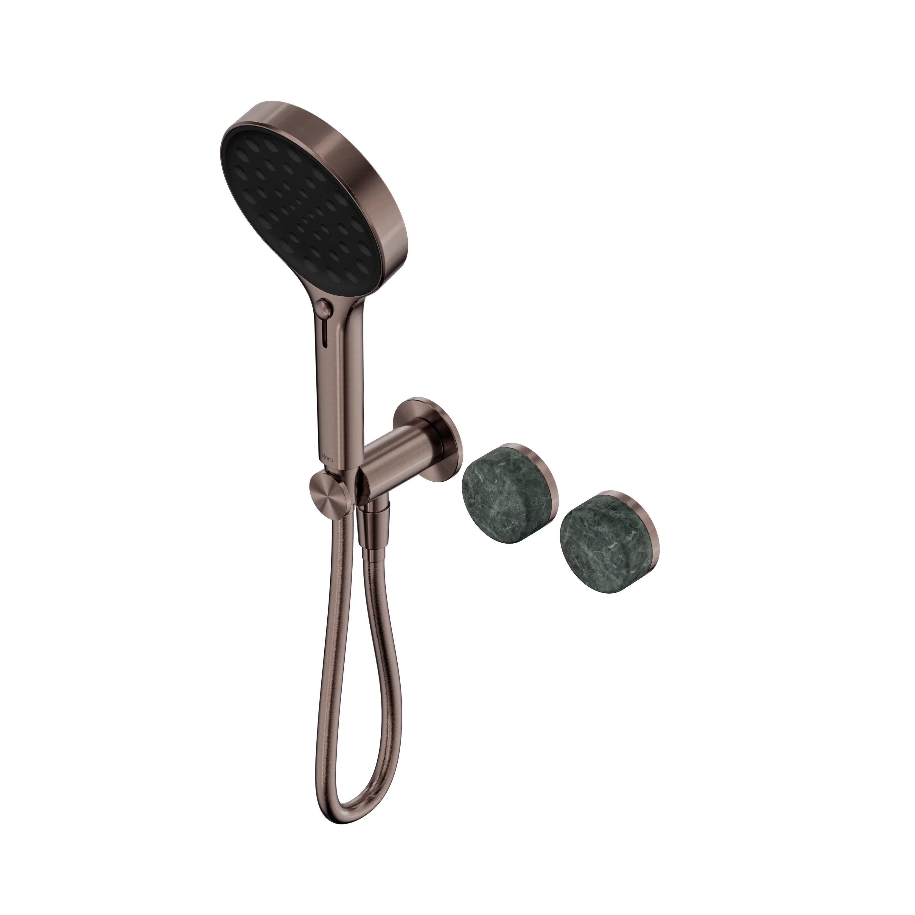 Nero Serenity Progressive Shower System With Verde Alpi Handle And Serenity Hand Shower
