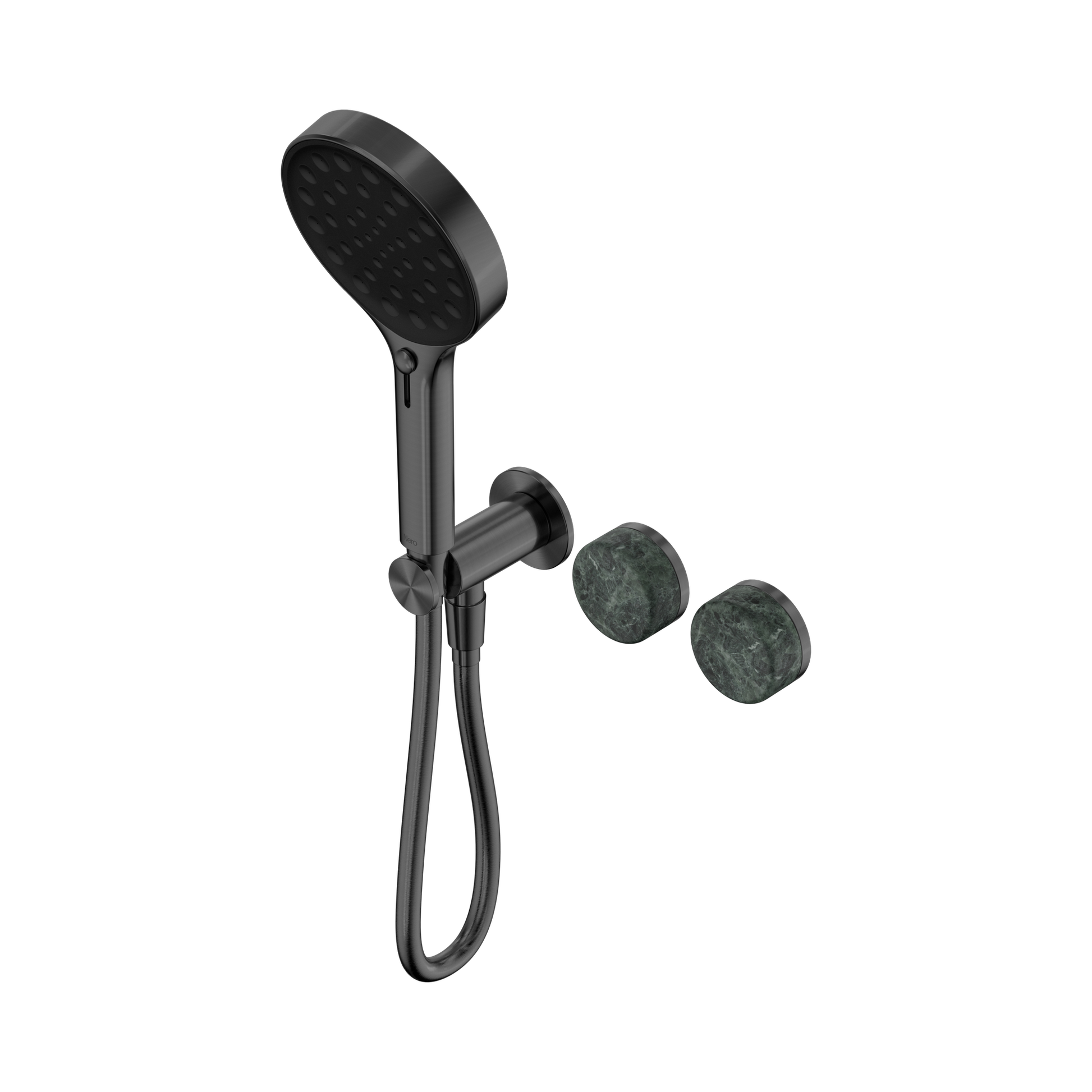 Nero Serenity Progressive Shower System With Verde Alpi Handle And Serenity Hand Shower, Gun Metal