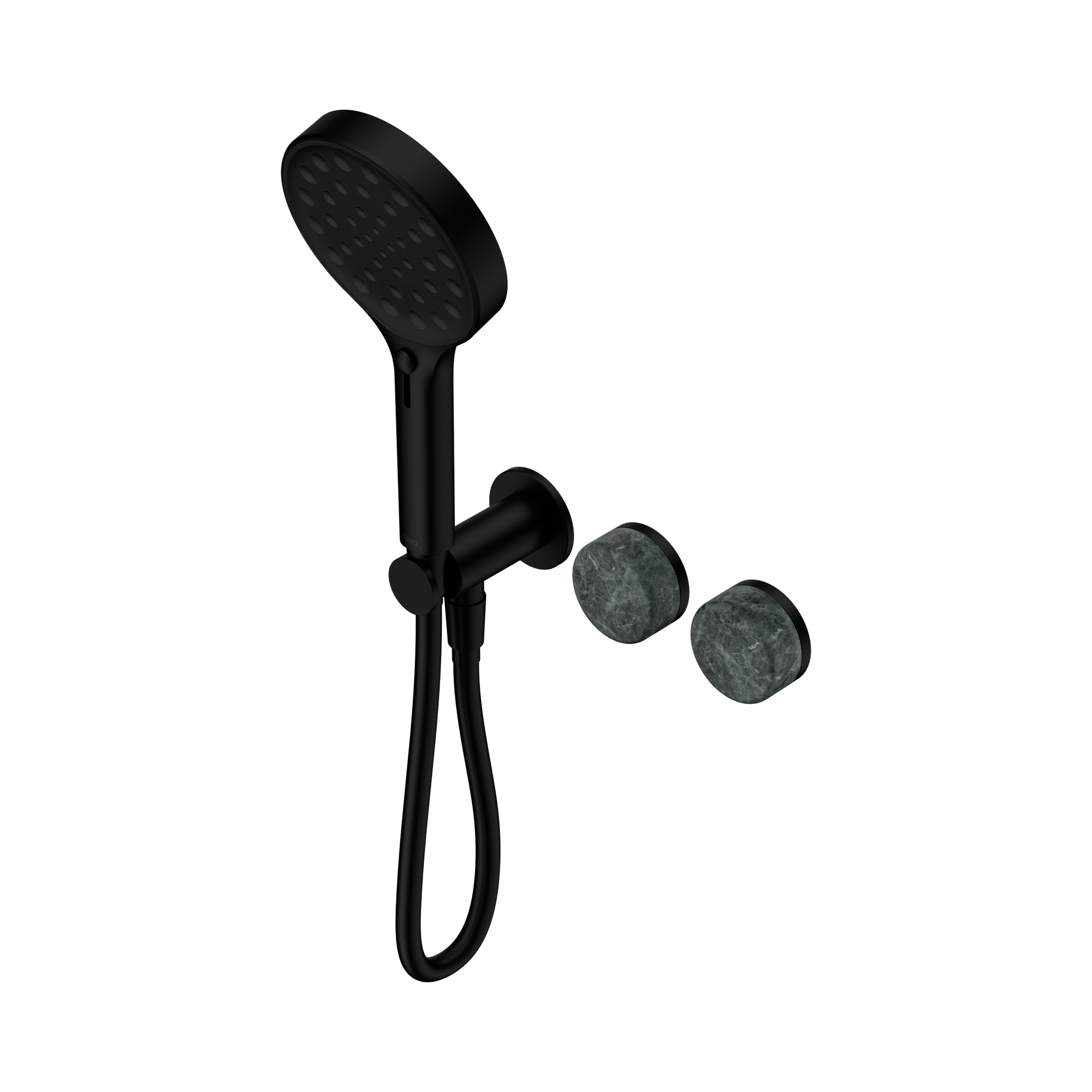 Nero Serenity Progressive Shower System With Verde Alpi Handle And Serenity Hand Shower, Matte Black