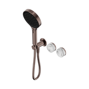 Nero Serenity Progressive Shower System With Arabescato Corchia Handle And Serenity Hand Shower, Brushed Bronze