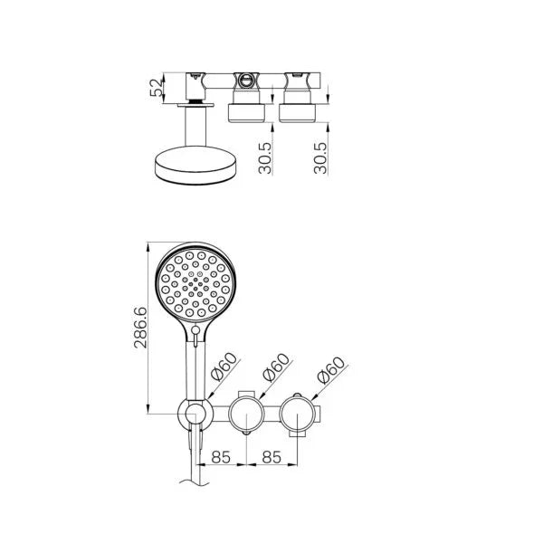 Nero Serenity Progressive Shower System With Metal Handle And Serenity Hand Shower