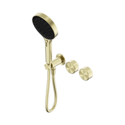 Nero Serenity Progressive Shower System With Metal Handle And Serenity Hand Shower, Brushed Gold
