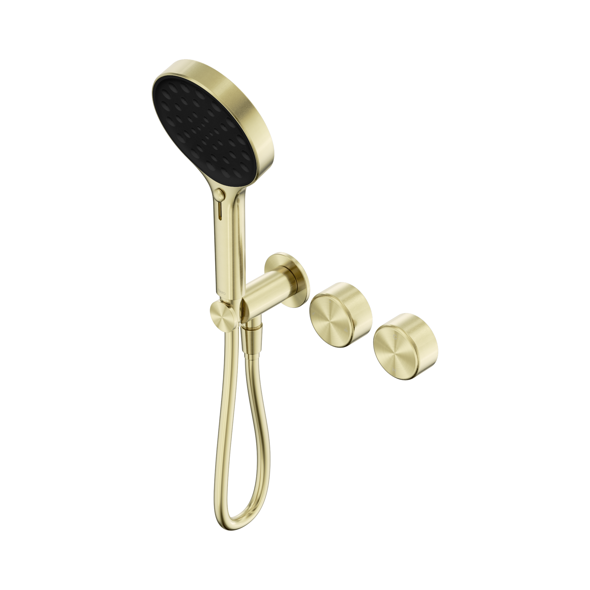 Nero Serenity Progressive Shower System With Metal Handle And Serenity Hand Shower, Brushed Gold
