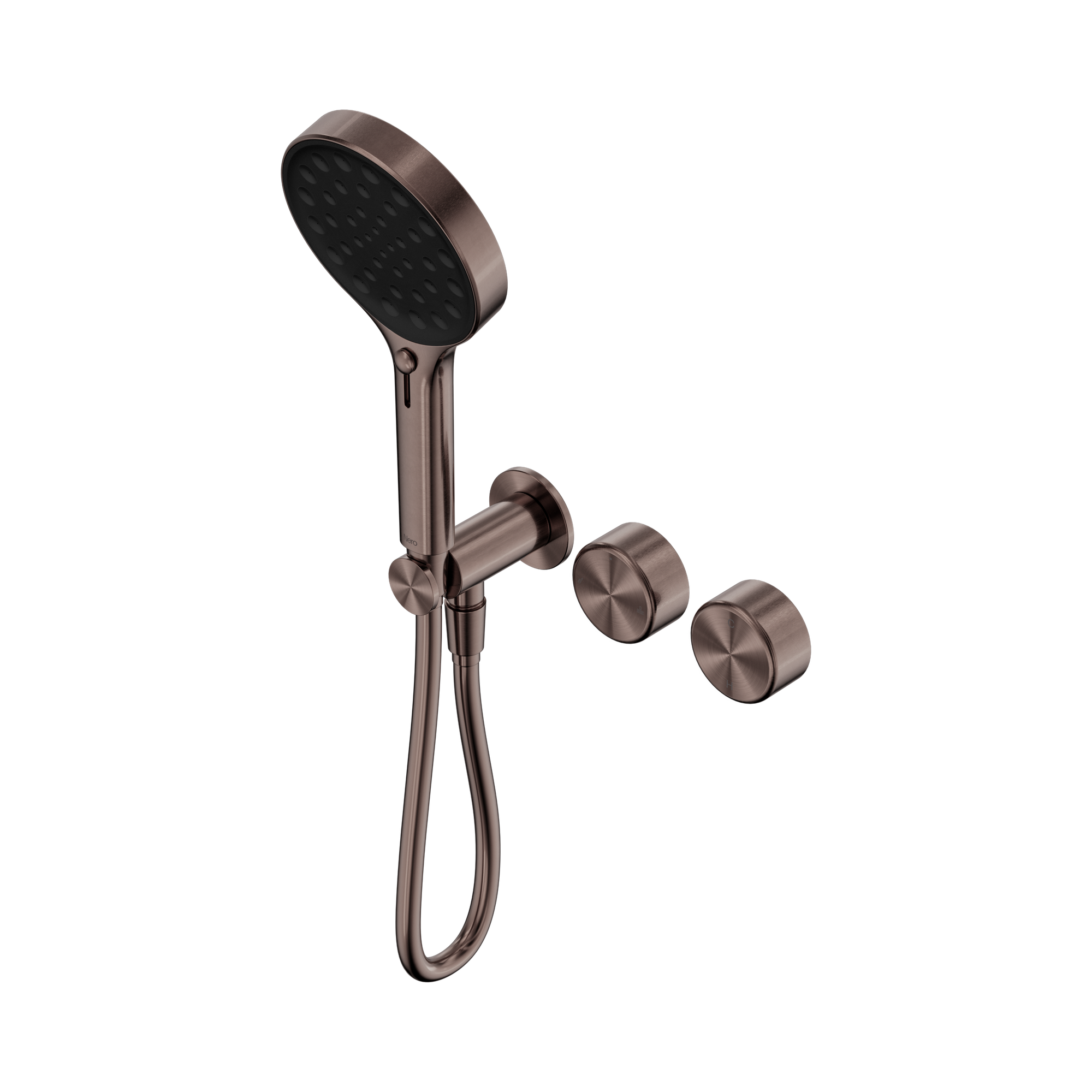 Nero Serenity Progressive Shower System With Metal Handle And Serenity Hand Shower, Brushed Bronze