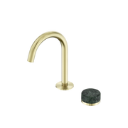Nero Serenity Progressive Basin Mixer Arc Spout With Verde Alpi Handle