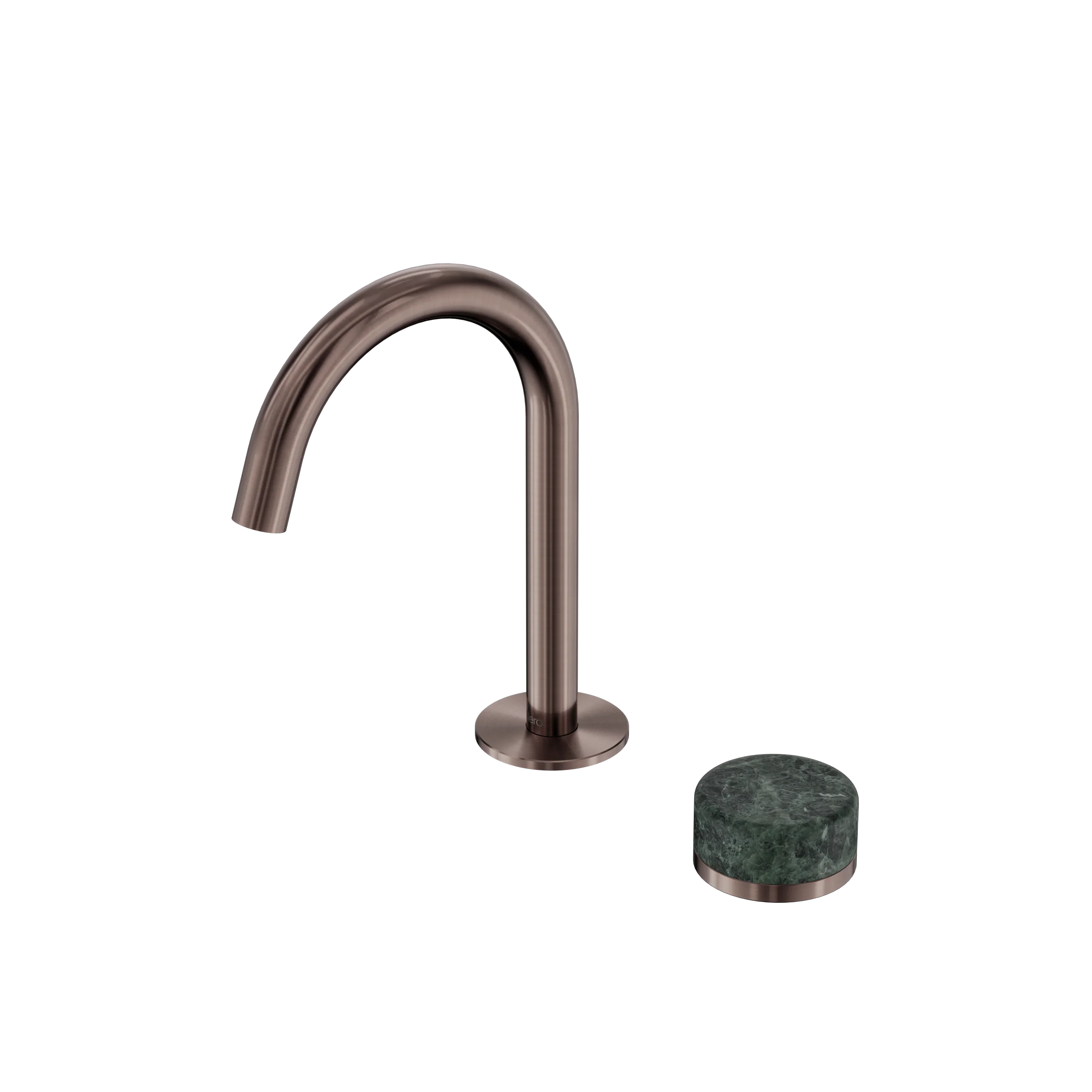 Nero Serenity Progressive Basin Mixer Arc Spout With Verde Alpi Handle