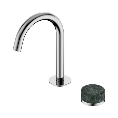 Nero Serenity Progressive Basin Mixer Arc Spout With Verde Alpi Handle, Chrome