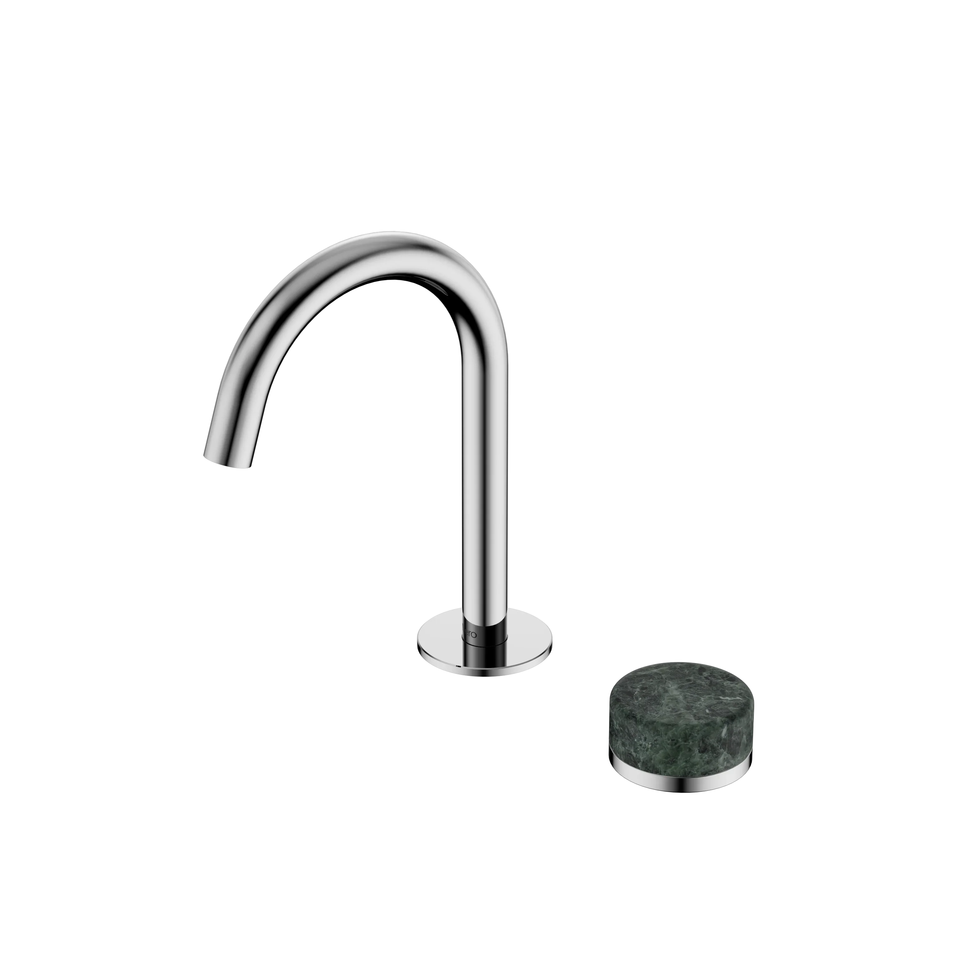 Nero Serenity Progressive Basin Mixer Arc Spout With Verde Alpi Handle