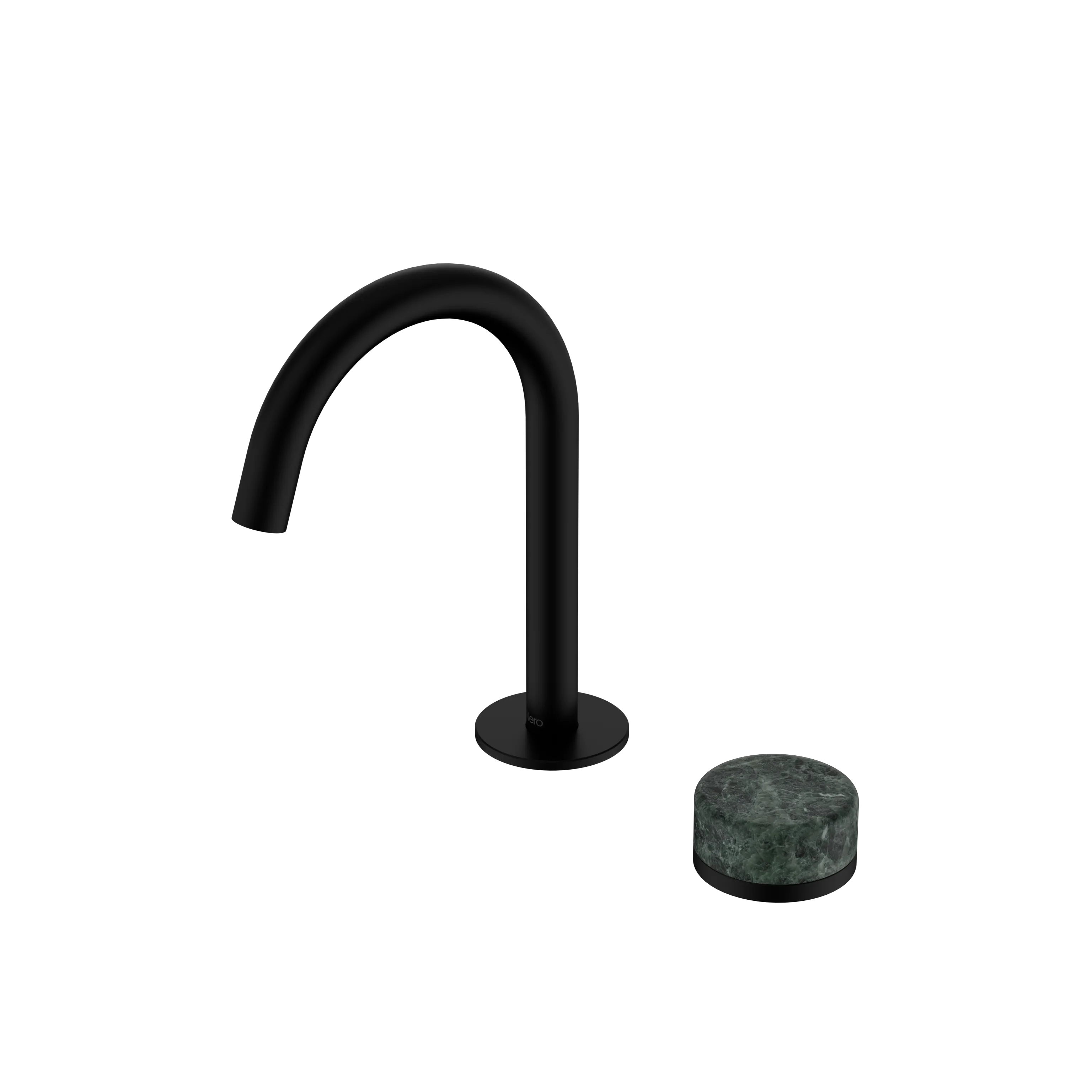 Nero Serenity Progressive Basin Mixer Arc Spout With Verde Alpi Handle