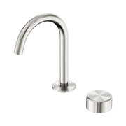 Nero Serenity Progressive Basin Mixer Arc Spout With Metal Handle, Brushed Nickel