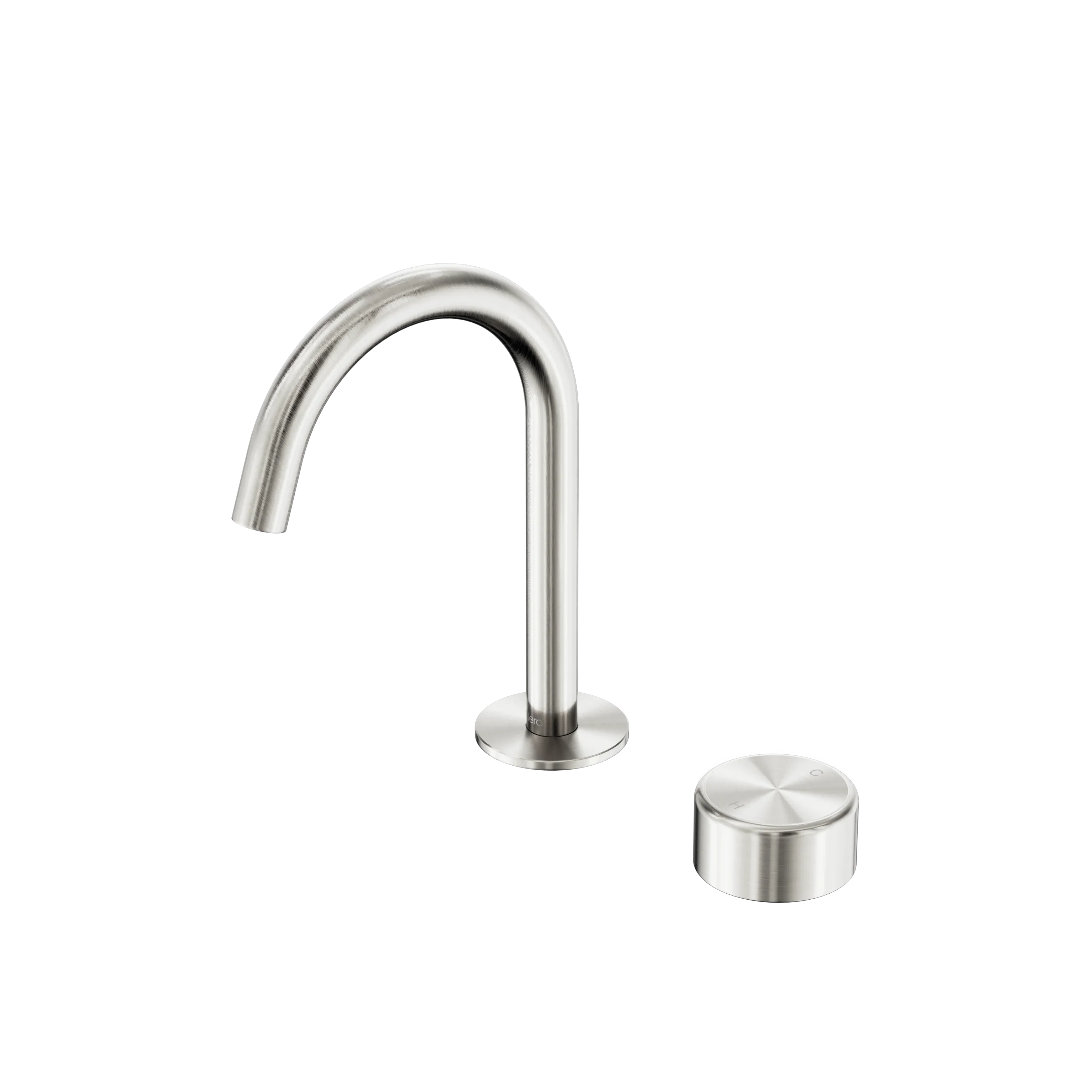 Nero Serenity Progressive Basin Mixer Arc Spout With Metal Handle