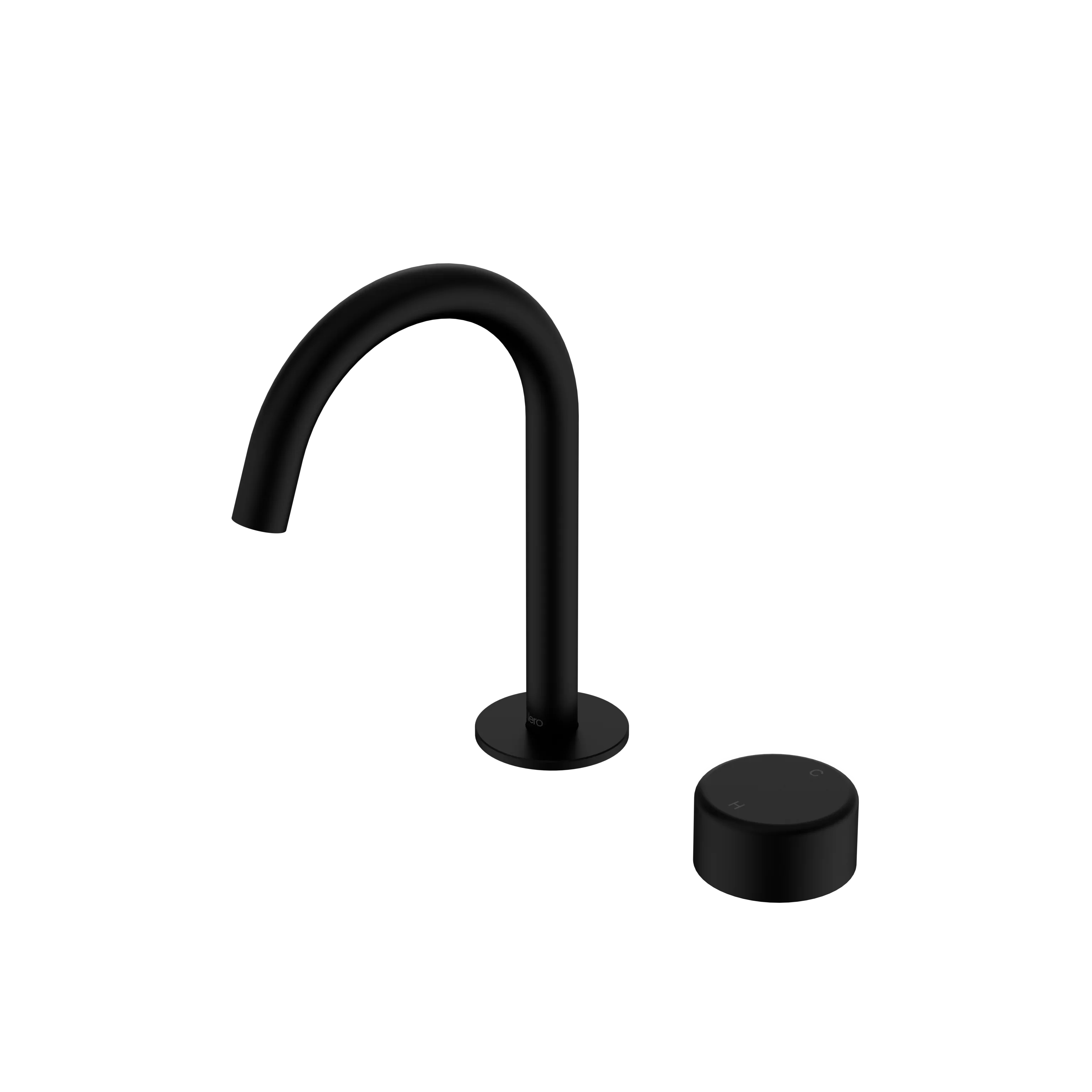 Nero Serenity Progressive Basin Mixer Arc Spout With Metal Handle