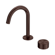 Nero Serenity Progressive Basin Mixer Arc Spout With Metal Handle, Rome Bronze