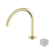 Nero Serenity Progressive Bath/Kitchen Mixer Arc Spout With Carrara Handle, Brushed Gold