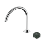 Nero Serenity Progressive Bath/Kitchen Mixer Arc Spout With Verde Alpi Handle, Chrome