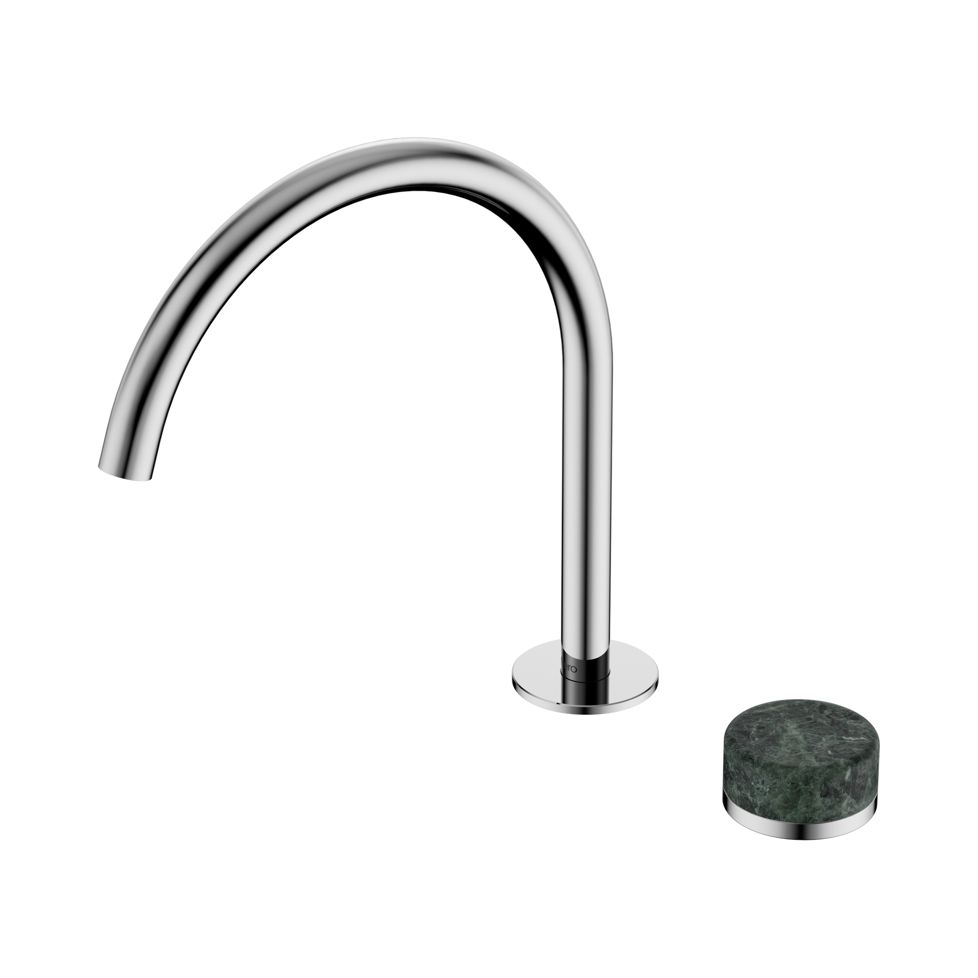 Nero Serenity Progressive Bath/Kitchen Mixer Arc Spout With Verde Alpi Handle, Chrome