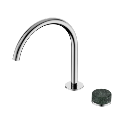Nero Serenity Progressive Bath/Kitchen Mixer Arc Spout With Verde Alpi Handle, Chrome