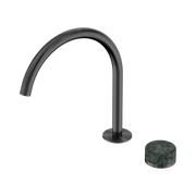 Nero Serenity Progressive Bath/Kitchen Mixer Arc Spout With Verde Alpi Handle, Gun Metal